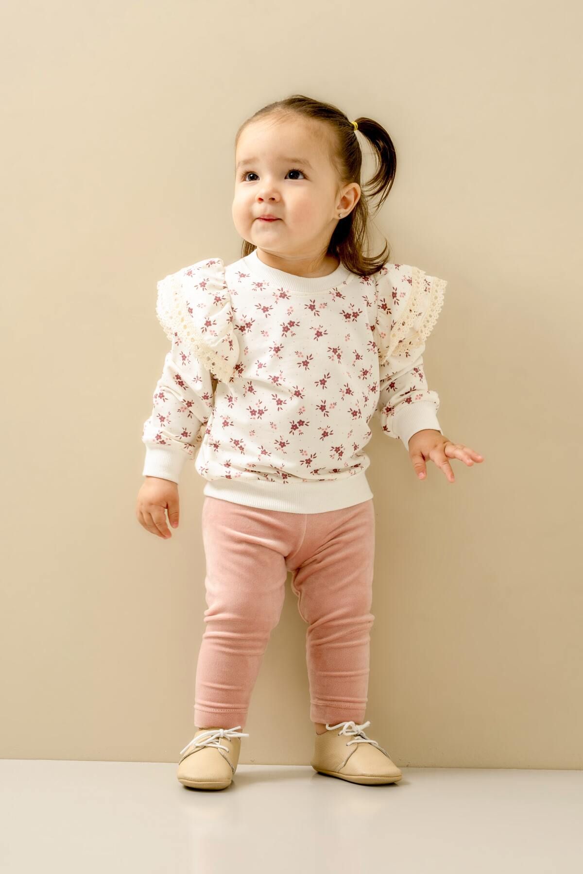 JNF kids KADİFE TAYTLI İKİLİ KIZ BEBEK TAKIM