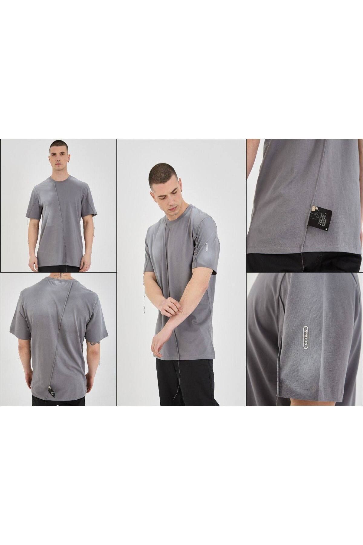 Key Denim ESKİTME DETAYLI ERKEK T-SHİRT