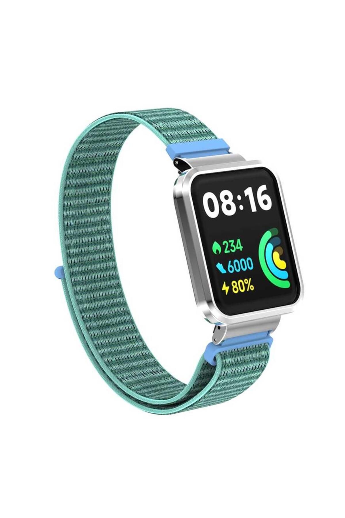 Microsonic Xiaomi Poco Watch Hasırlı Kordon Woven Sport Loop Su Yeşili