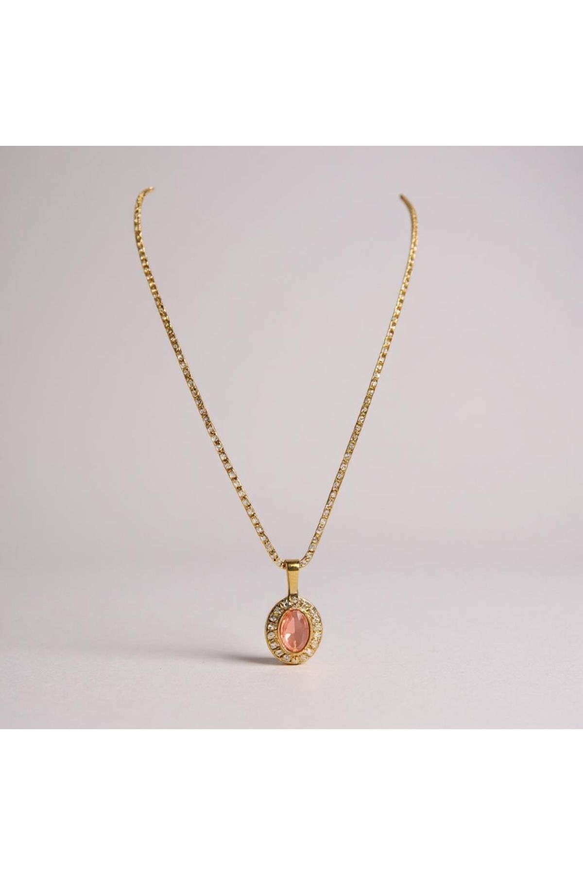 Velora Jewelry Pembe kuvars Çelik
