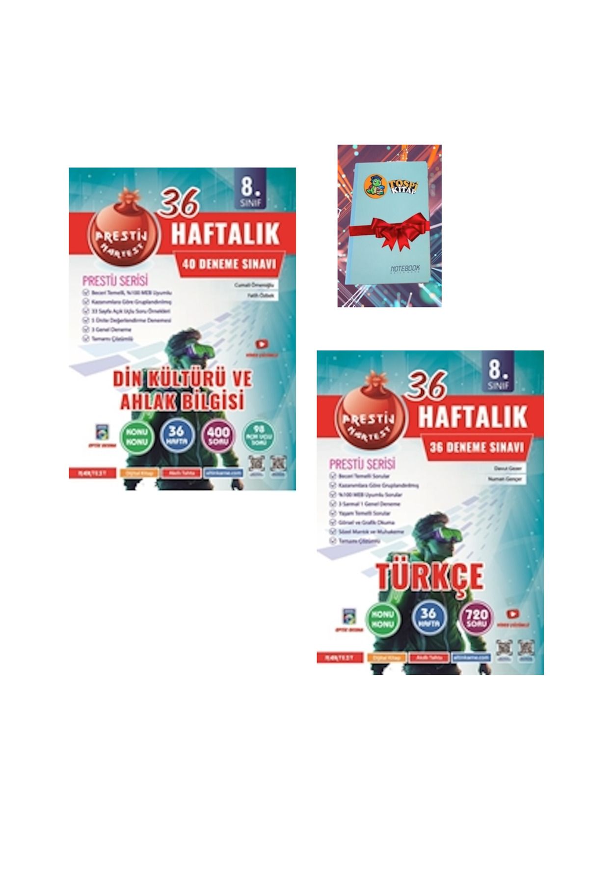 Nartest Yayınları 8. Sınıf Haftalık Din Kültürü Ve Ahlak Bilgisi + TÜRKÇE Denemeleri ( NOT DEFTERİ HEDİYE)