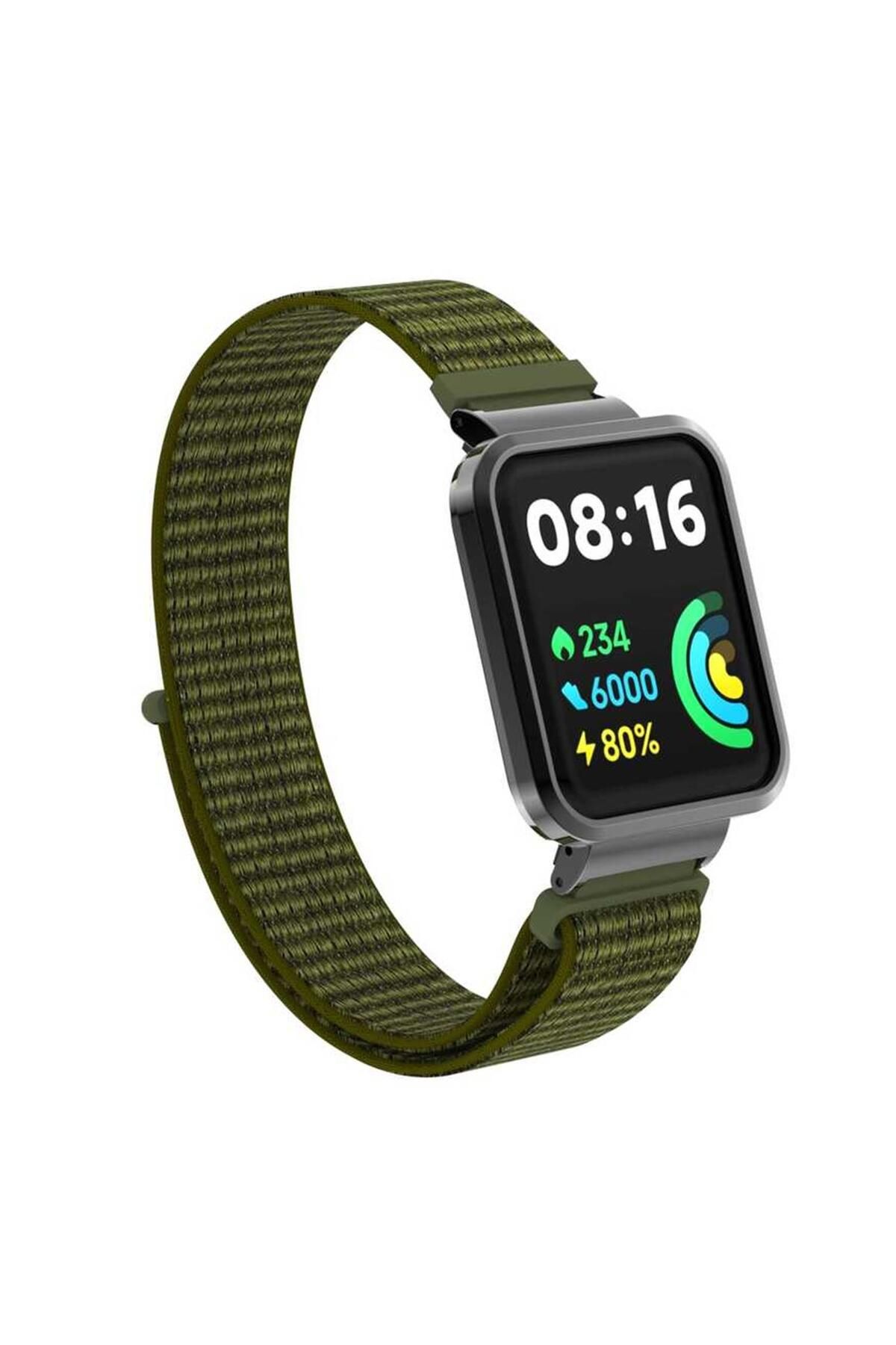 Microsonic Xiaomi Poco Watch Hasırlı Kordon Woven Sport Loop Yeşil