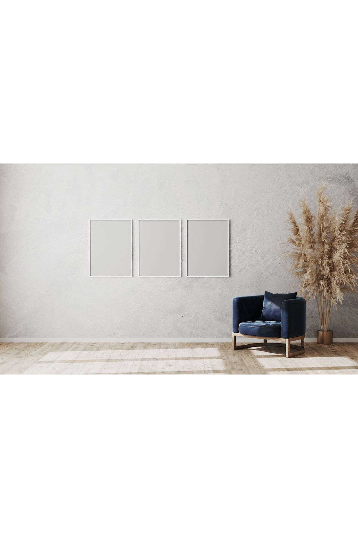 Home 3'lü 30x42 Beyaz Poster Çerçevesi