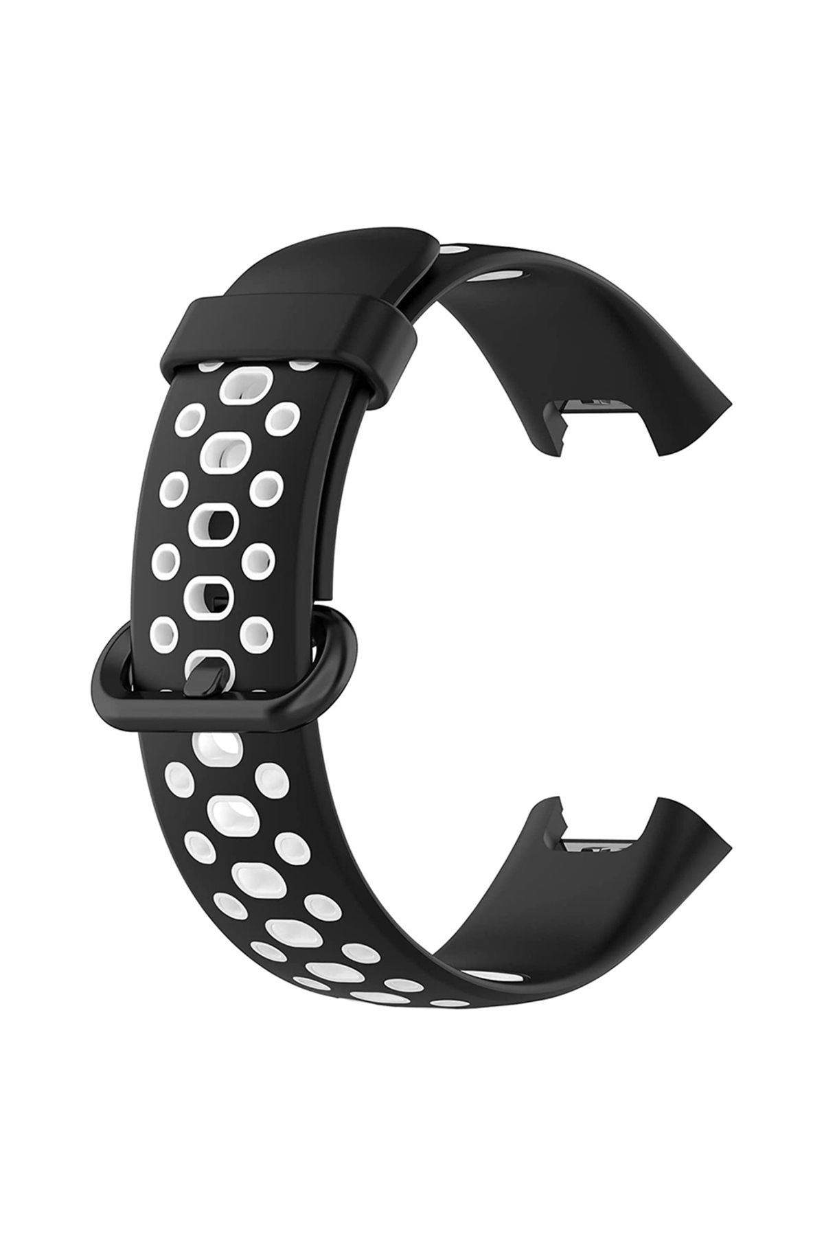 Microsonic Xiaomi Poco Watch Rainbow Band Kordon Siyah Beyaz