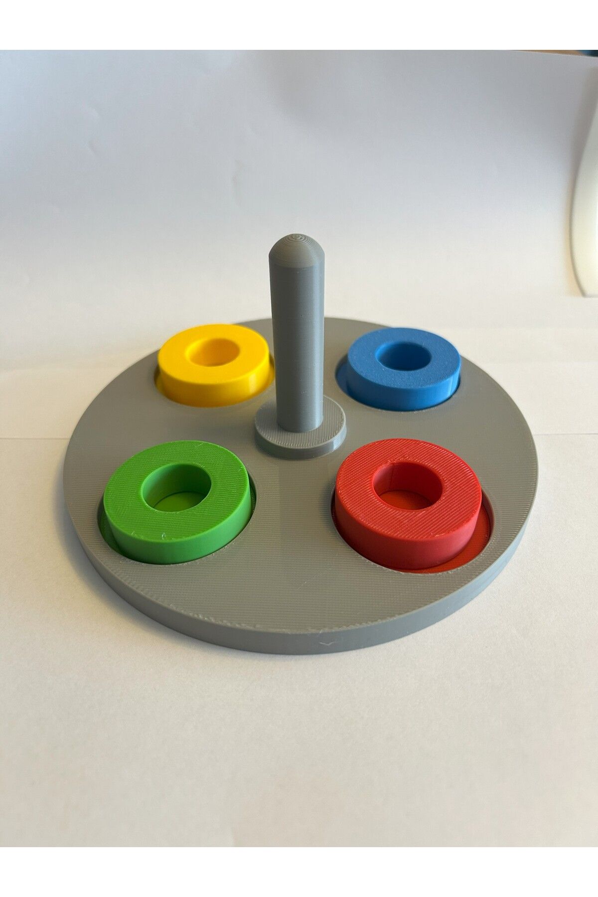 Atlas Lab Montessori Renk Eşleştirme Oyuncağı – Halkalı Bul-Tak – Motor Beceriler ve Zeka Geliştirici - 3D