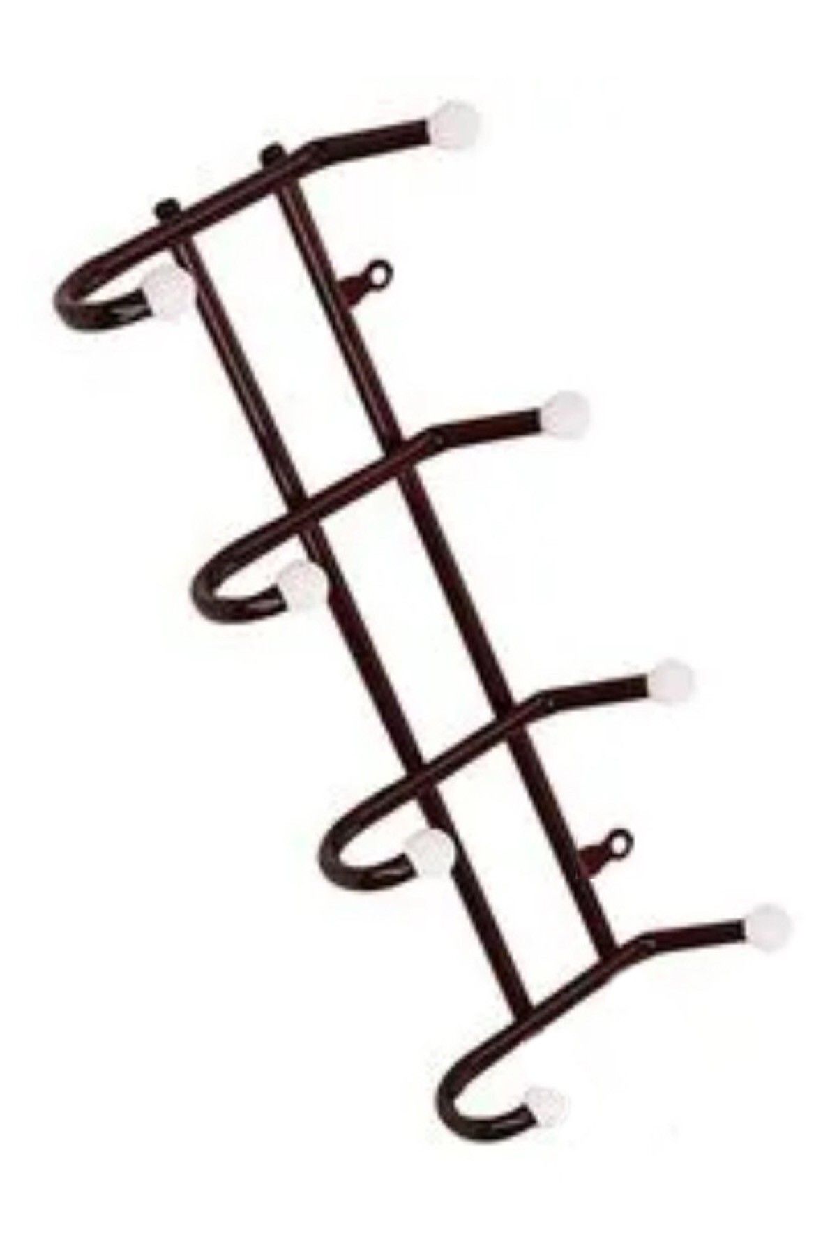 SİHİRLİ AYAKLAR Kapı Arkasına Duvara Asılabilen 2 Kademeli Çok Amaçlı Askılık 8'li Metal Askılık 30cmx12cm