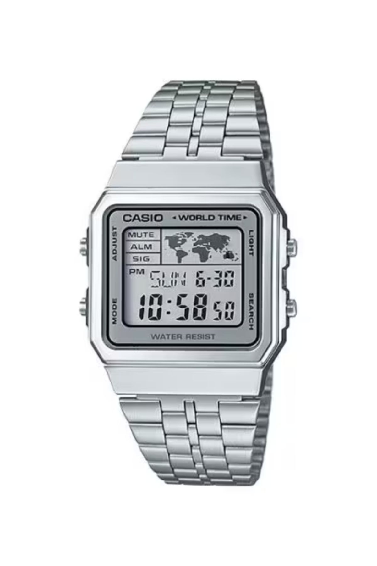 Casio-CASIO Men's Digital Silver Dial Watch - A500WA-7DF 1