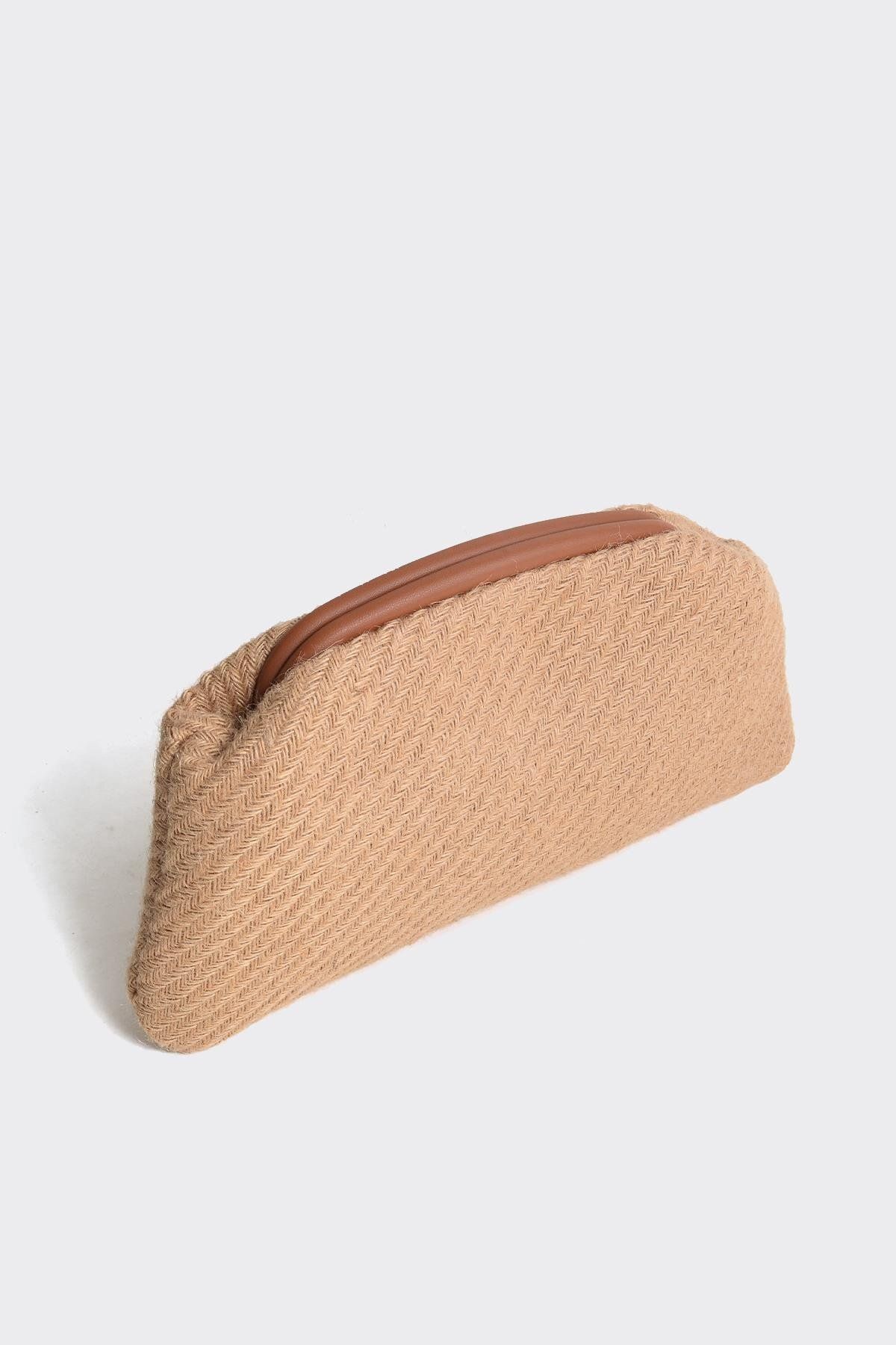 Berlesi Taba Jüt Clutch Portföy Hasır Çanta