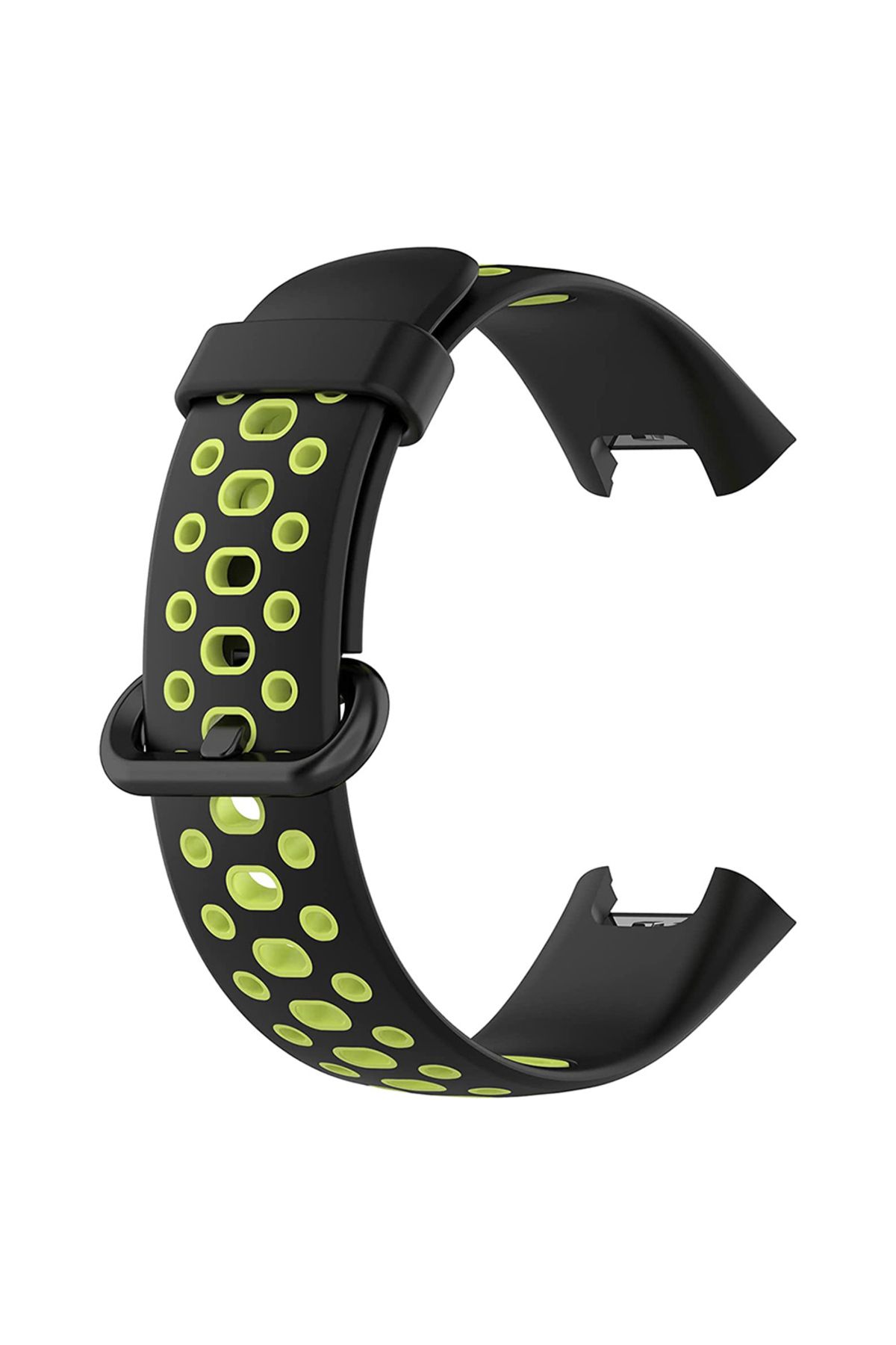 Microsonic Xiaomi Poco Watch Rainbow Band Kordon Siyah Yeşil