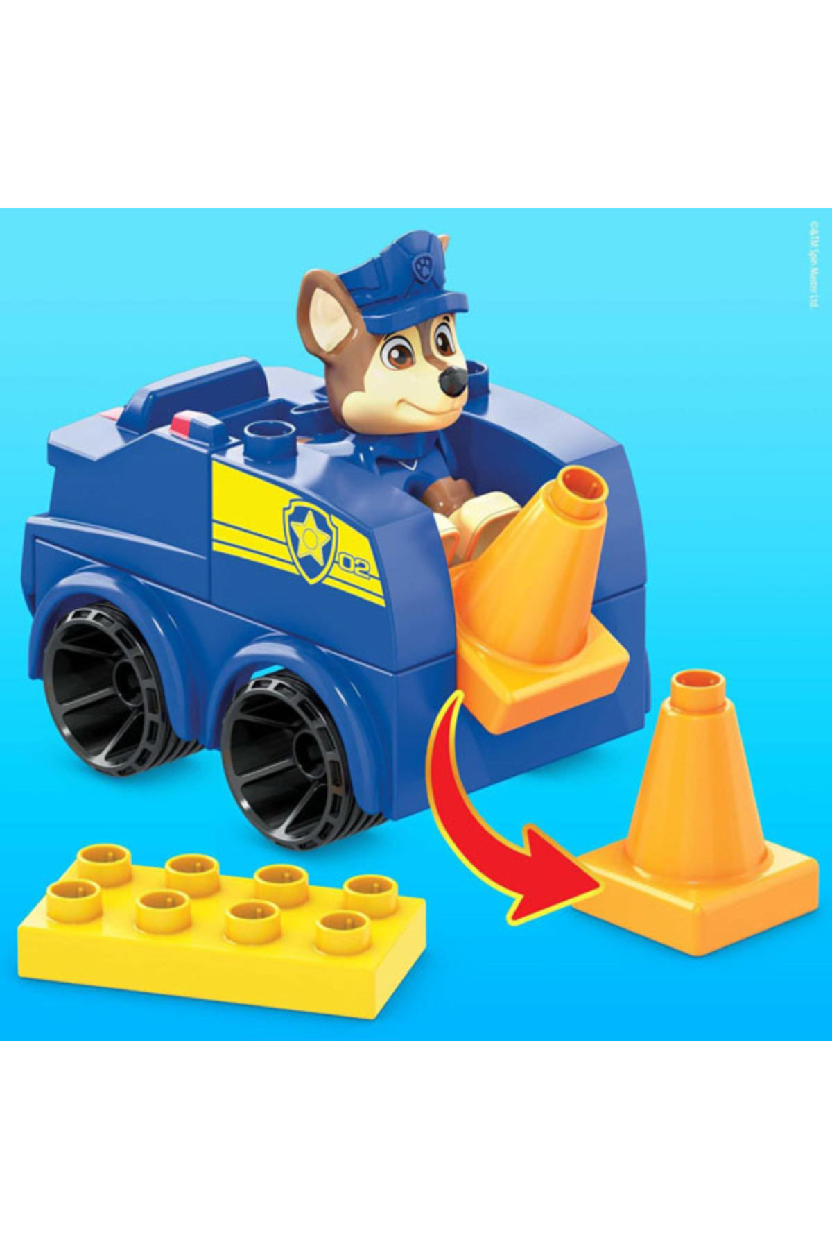 Mega Bloks-Mega Bloks Building Set - Paw Patrol, Chase's Car, 10 pieces 2