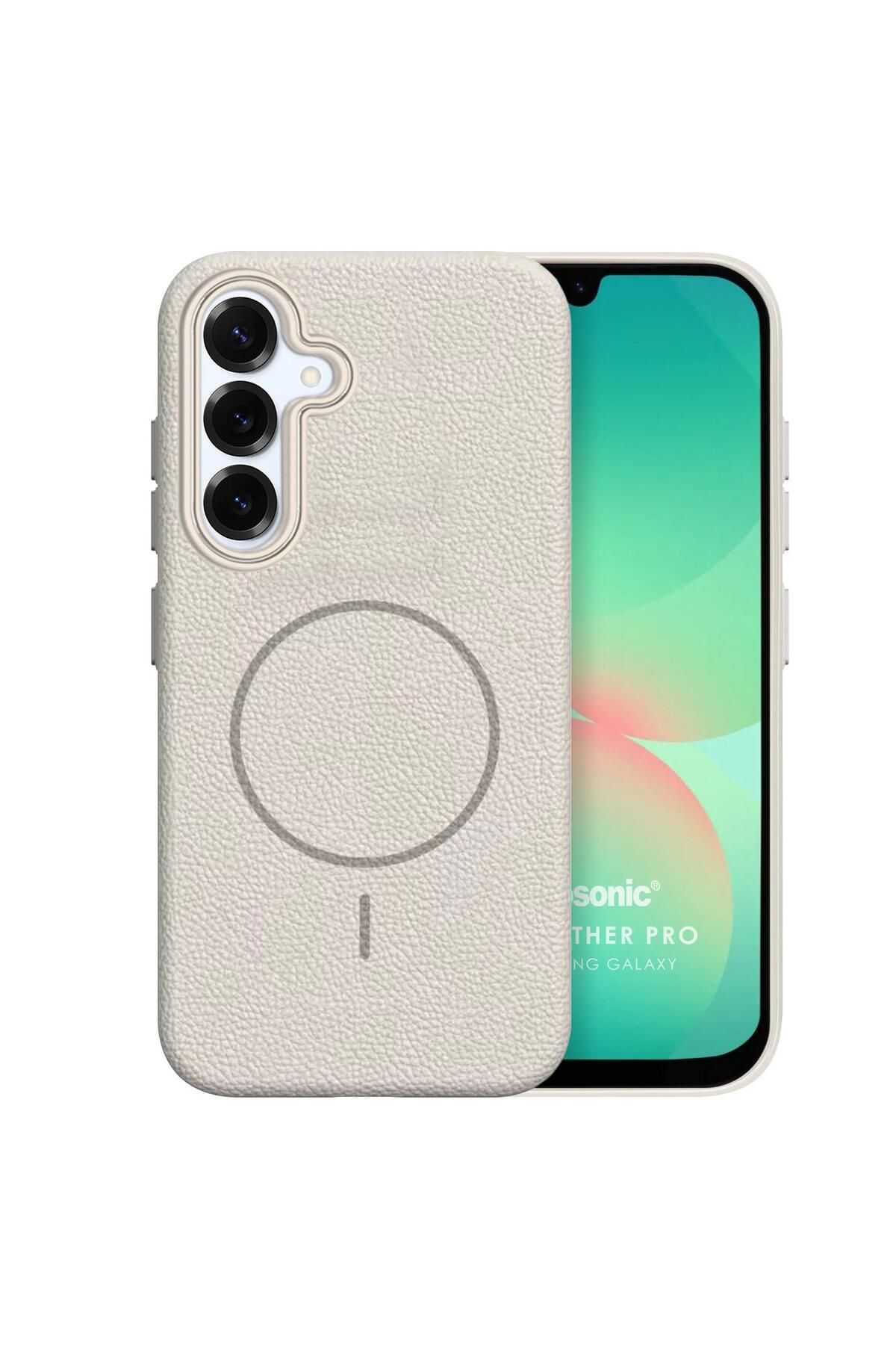 Microsonic Samsung Galaxy A16 Kılıf MagLeather Pro Bej