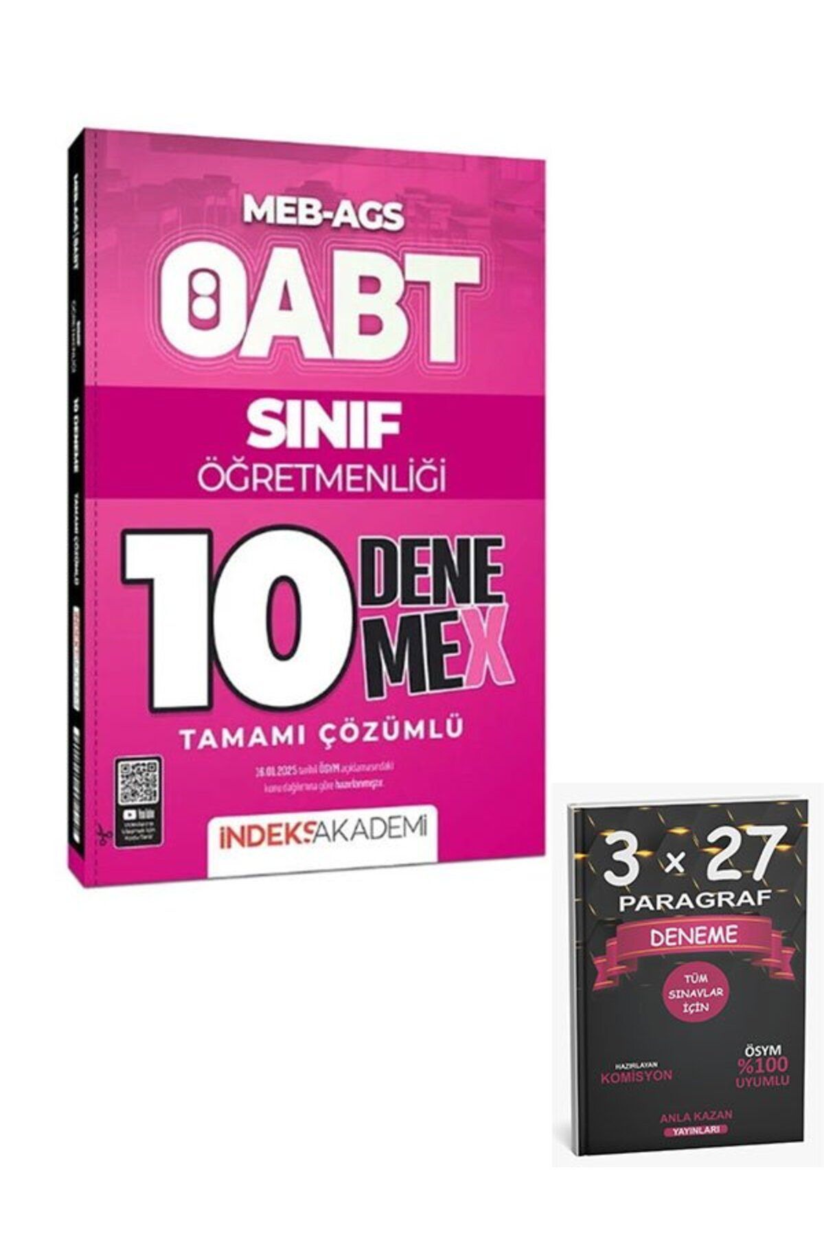 Anla Kazan Yayınları İndeks Akademi ÖABT MEB AGS Sınıf Öğretmenliği 10 DenemeX Çözümlü+AnlaKAzan Paragraf