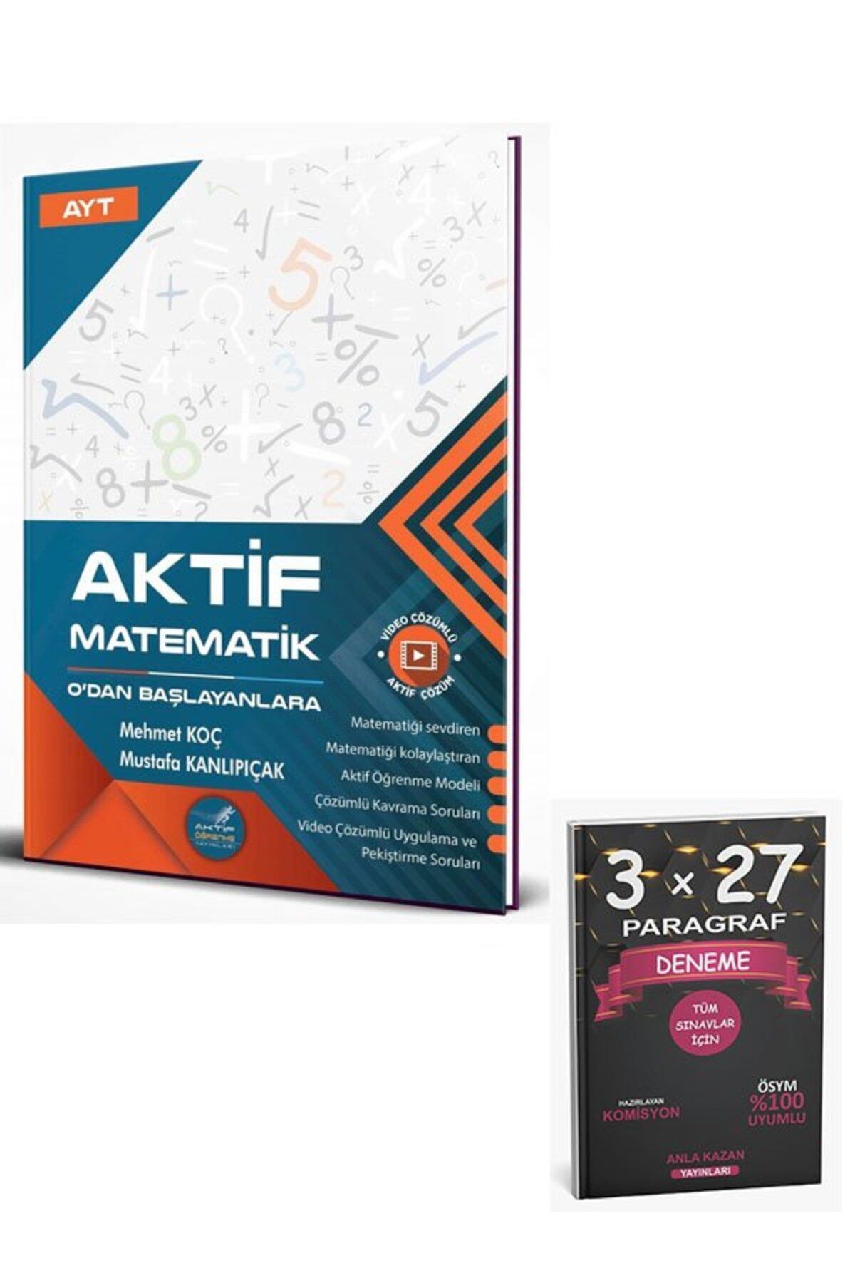 Anla Kazan Yayınları Aktif Öğrenme Yayınları AYT Aktif Matematik 0 dan Başlayanlara+AnlaKazan PAragraf