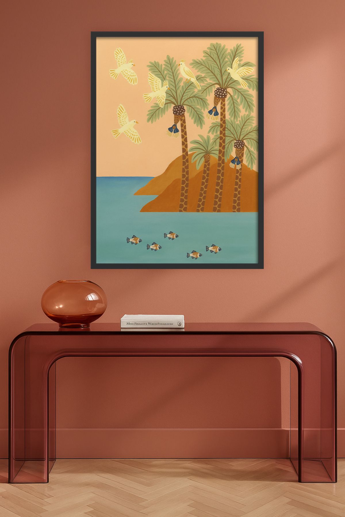 HOMEPACK Tekli Ahşap Çerçeveli Tablo Tek Parça Poster Tablo TKKARINA-22