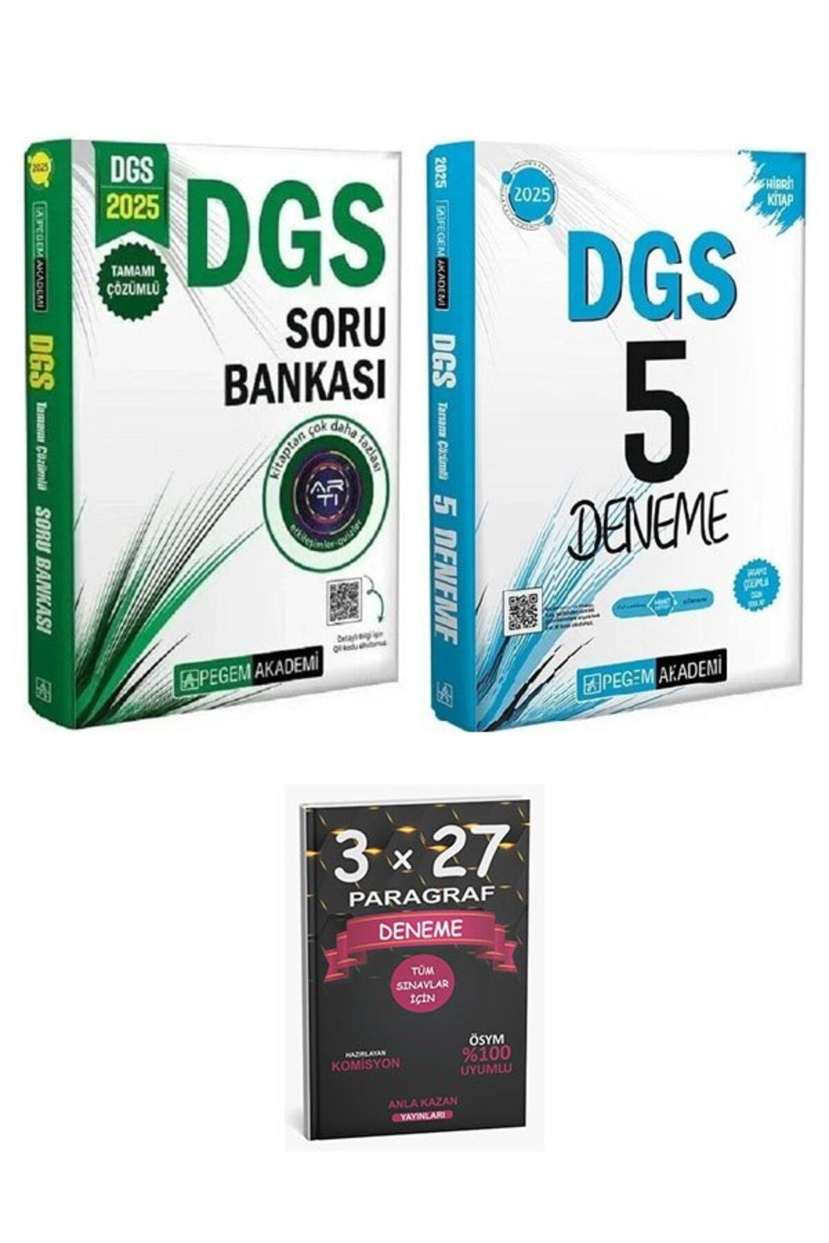 Anla Kazan Yayınları Pegem 2025 DGS Soru Bankası + 5 Deneme 2 li Set