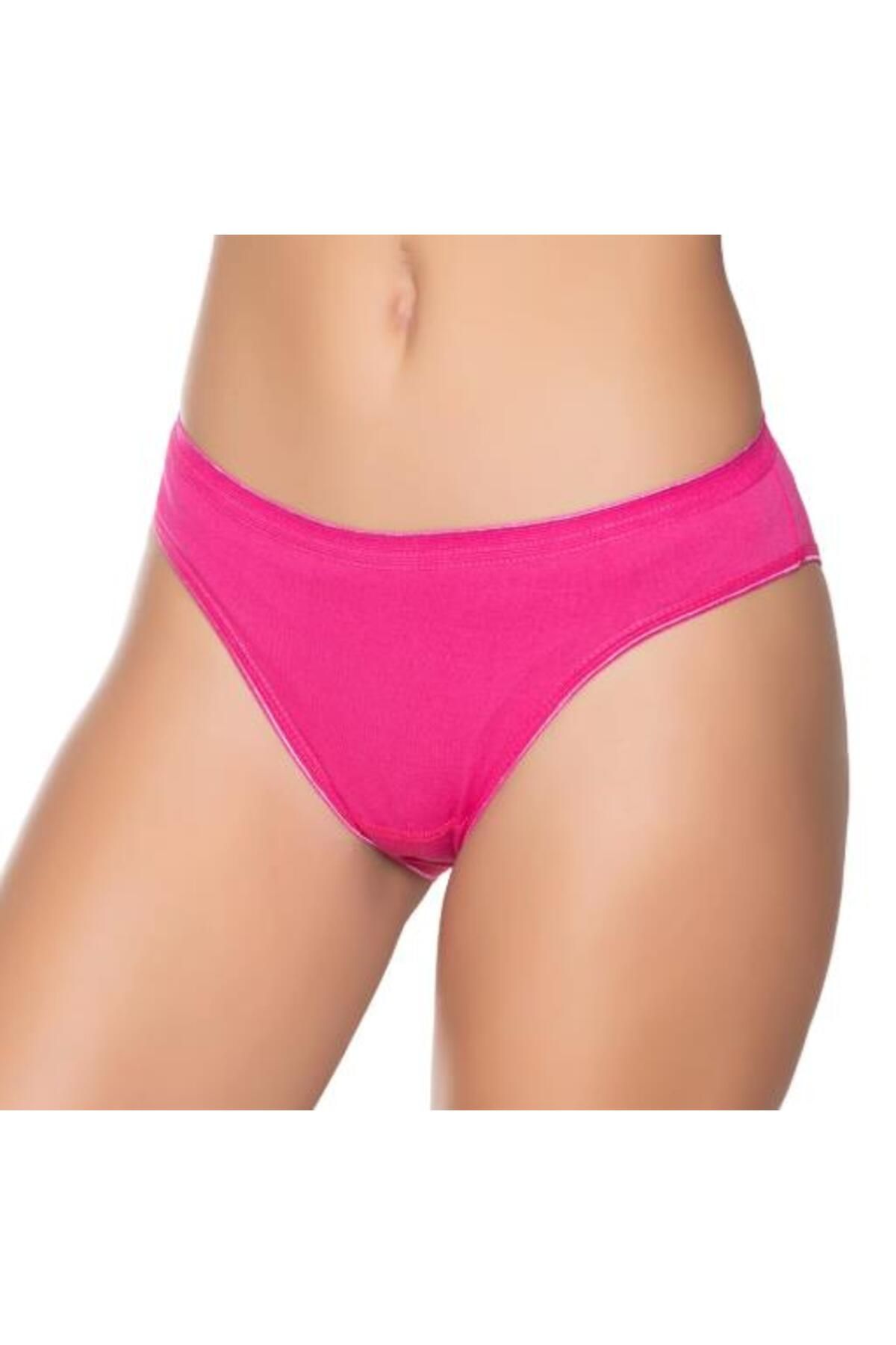 SEDEF YILDIZ 12 Adet Yıldızı Likralı Düz Bikini Külot 1065