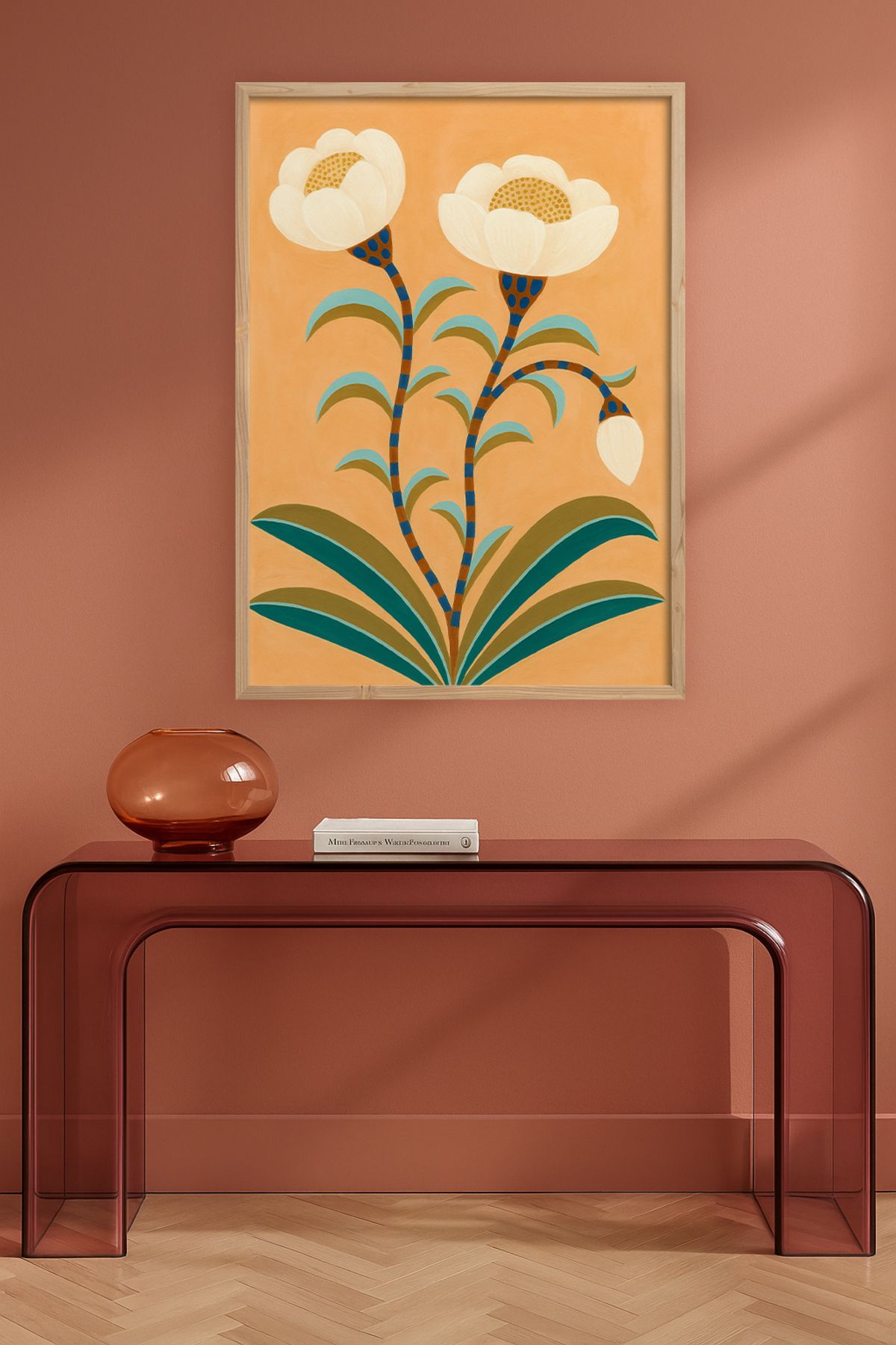 HOMEPACK Tekli Ahşap Çerçeveli Tablo Tek Parça Poster Tablo TKKARINA-27