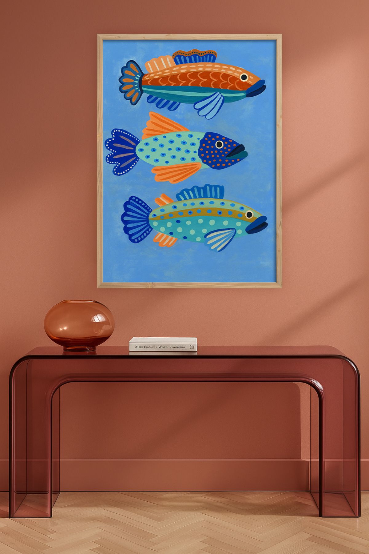 HOMEPACK Tekli Ahşap Çerçeveli Tablo Tek Parça Poster Tablo TKKARINA-23