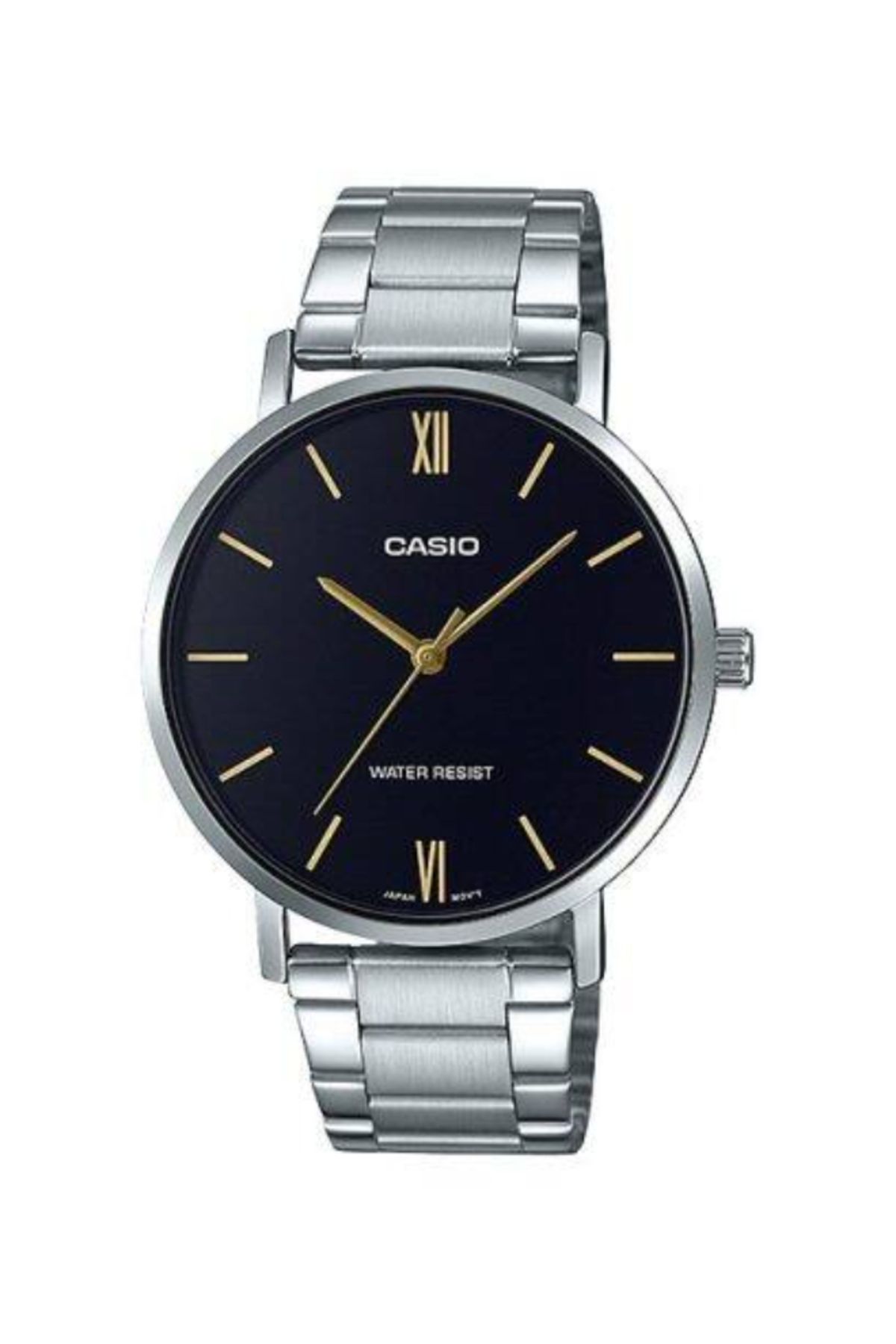 Casio-ساعة كاسيو للرجال بمينا أسود تناظرية - MTP-VT01D-1BUDF 1