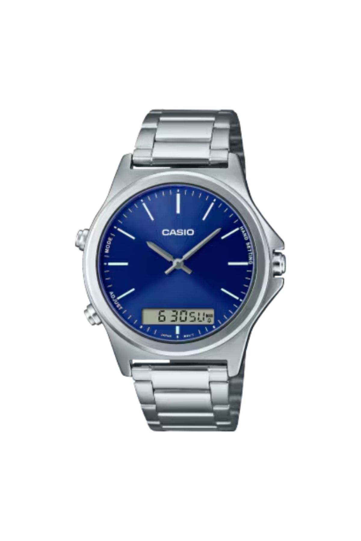 Casio-ساعة كاسيو للرجال، تناظرية/رقمية، بمينا أزرق - MTP-VC01D-2EUDF 1