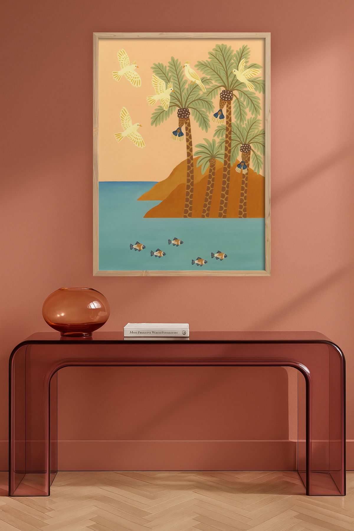 HOMEPACK Tekli Ahşap Çerçeveli Tablo Tek Parça Poster Tablo TKKARINA-22
