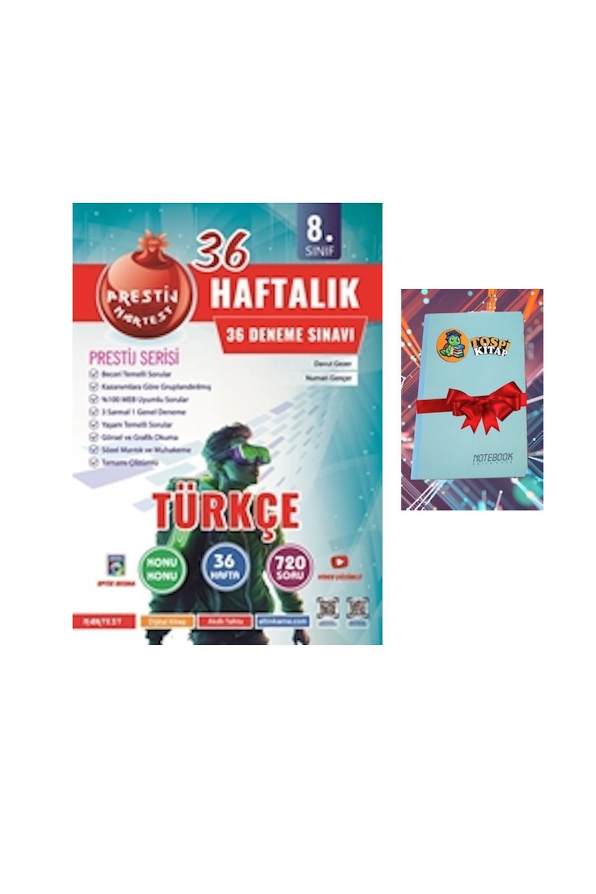 Nartest Yayınları 8. Sınıf Haftalık TÜRKÇE Denemeleri ( NOT DEFTERİ HEDİYE)