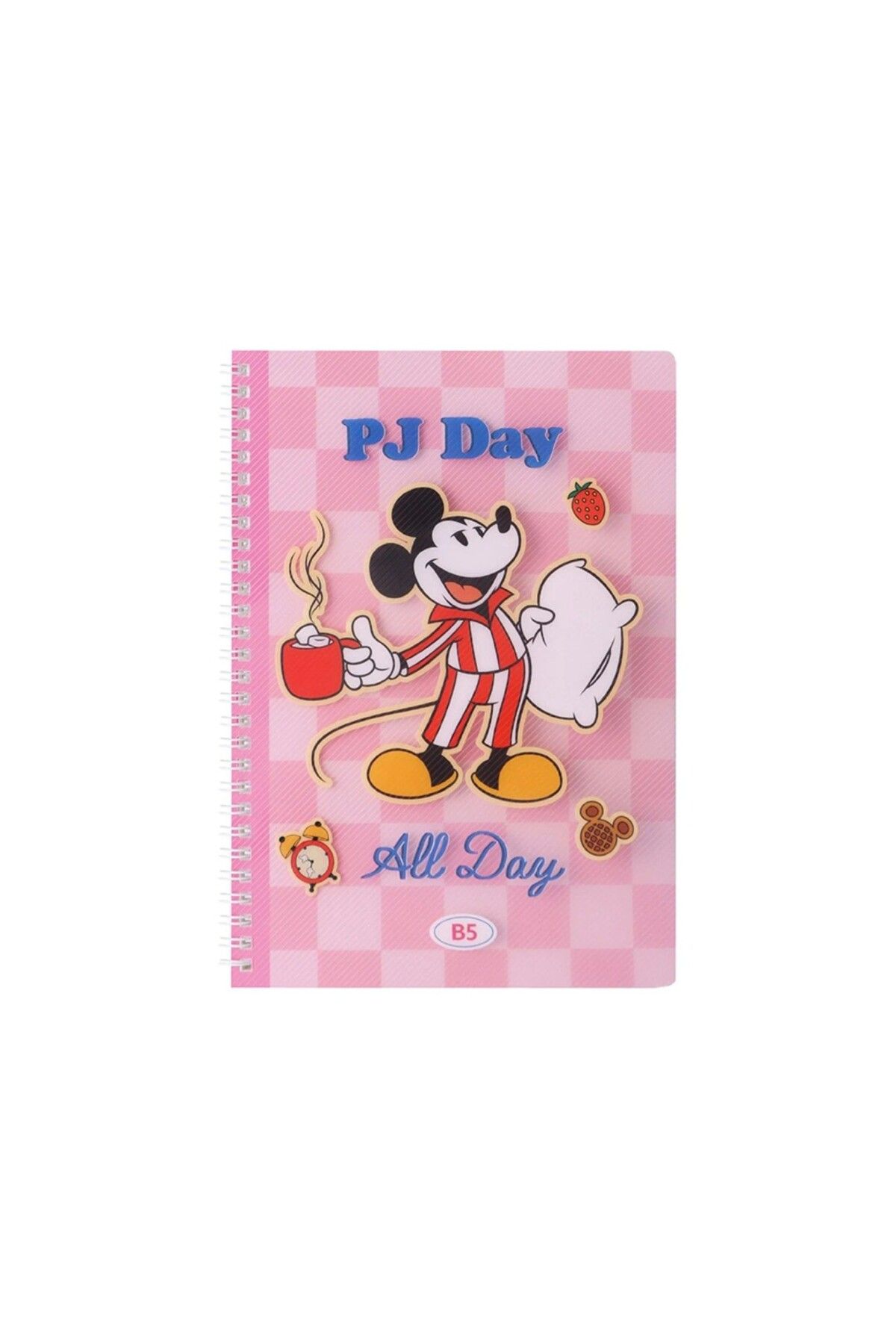 Miniso Disney Mickey Mouse Lisanslı Yemek Serisi B5 PP Telli Not Defteri