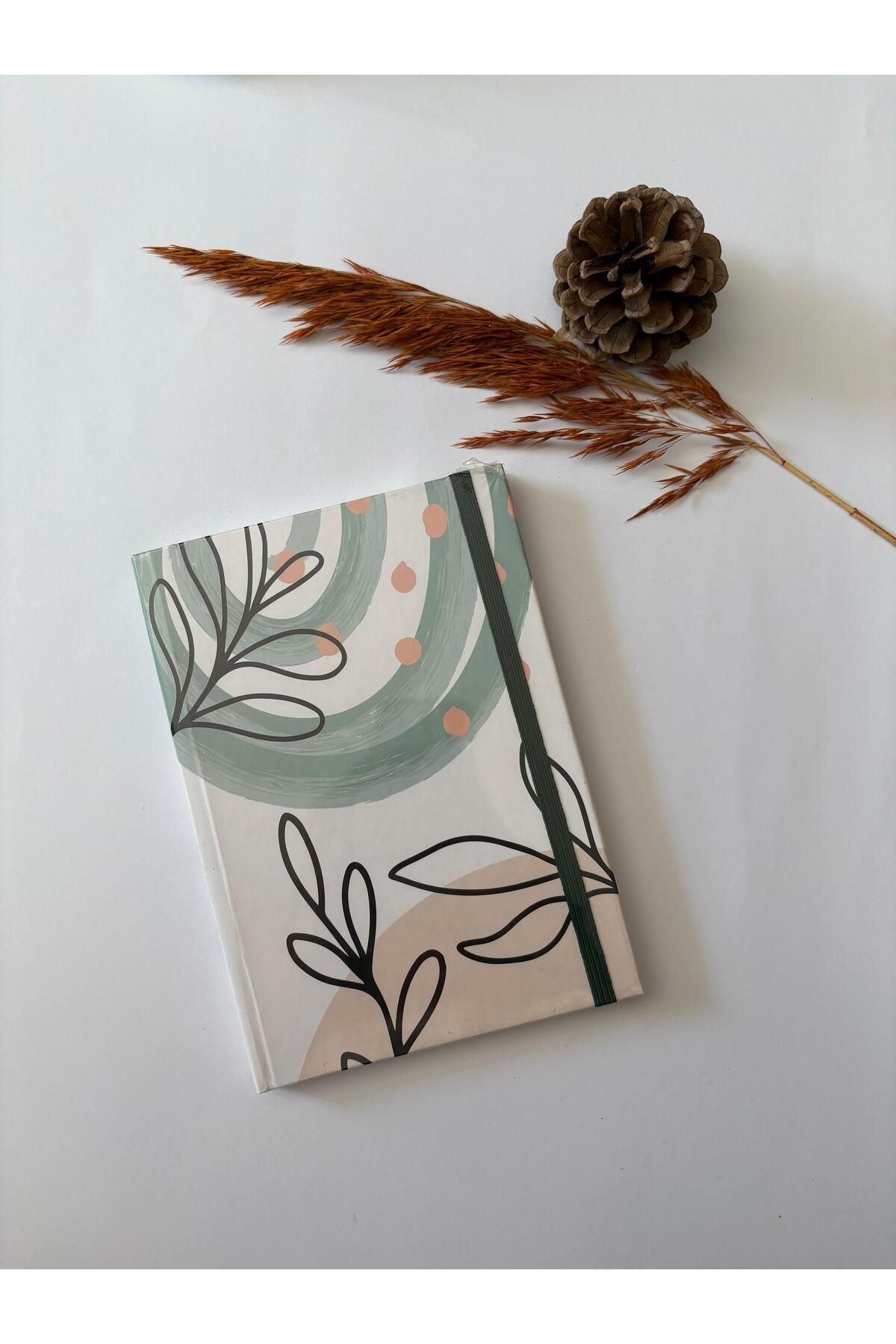 Adalinhome Atakids Lizy Sert Kapak Lastikli Çizgili Defter (20 × 14 cm, 96 yaprak)