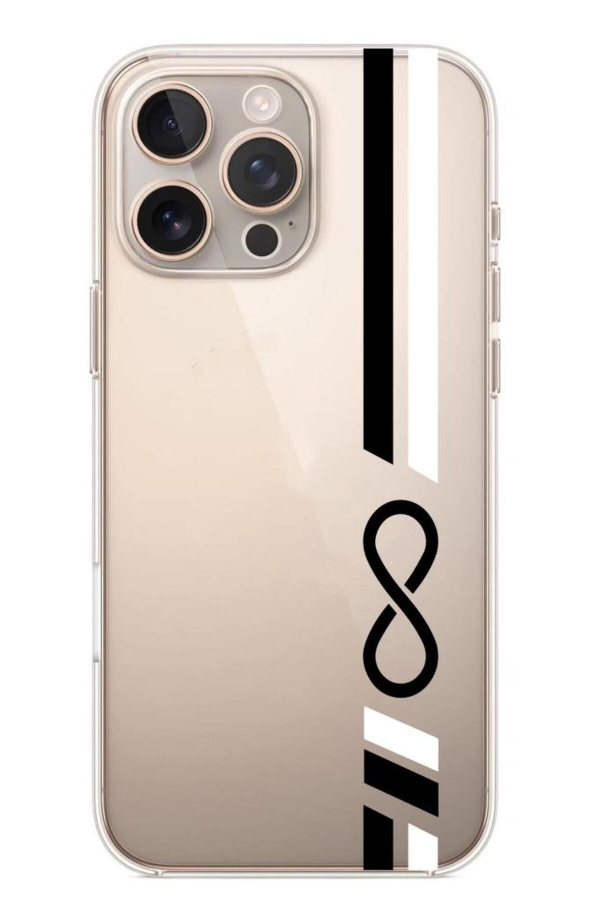 3GEN CASE İphone 16 Pro Max Uyumlu Sonsuzluk Temalı Şeffaf Silikon Kılıf