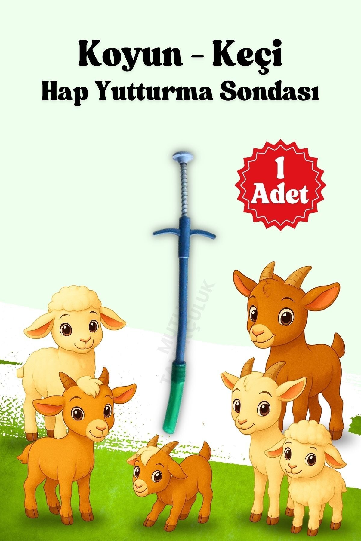 mutlu tavukçuluk 1 Adet Hap Plastik Hap Yutturma Sondası Küçükbaş Koyun İlaç Yuturma Enjektörü Keçi Kuzu Oğlak Koç