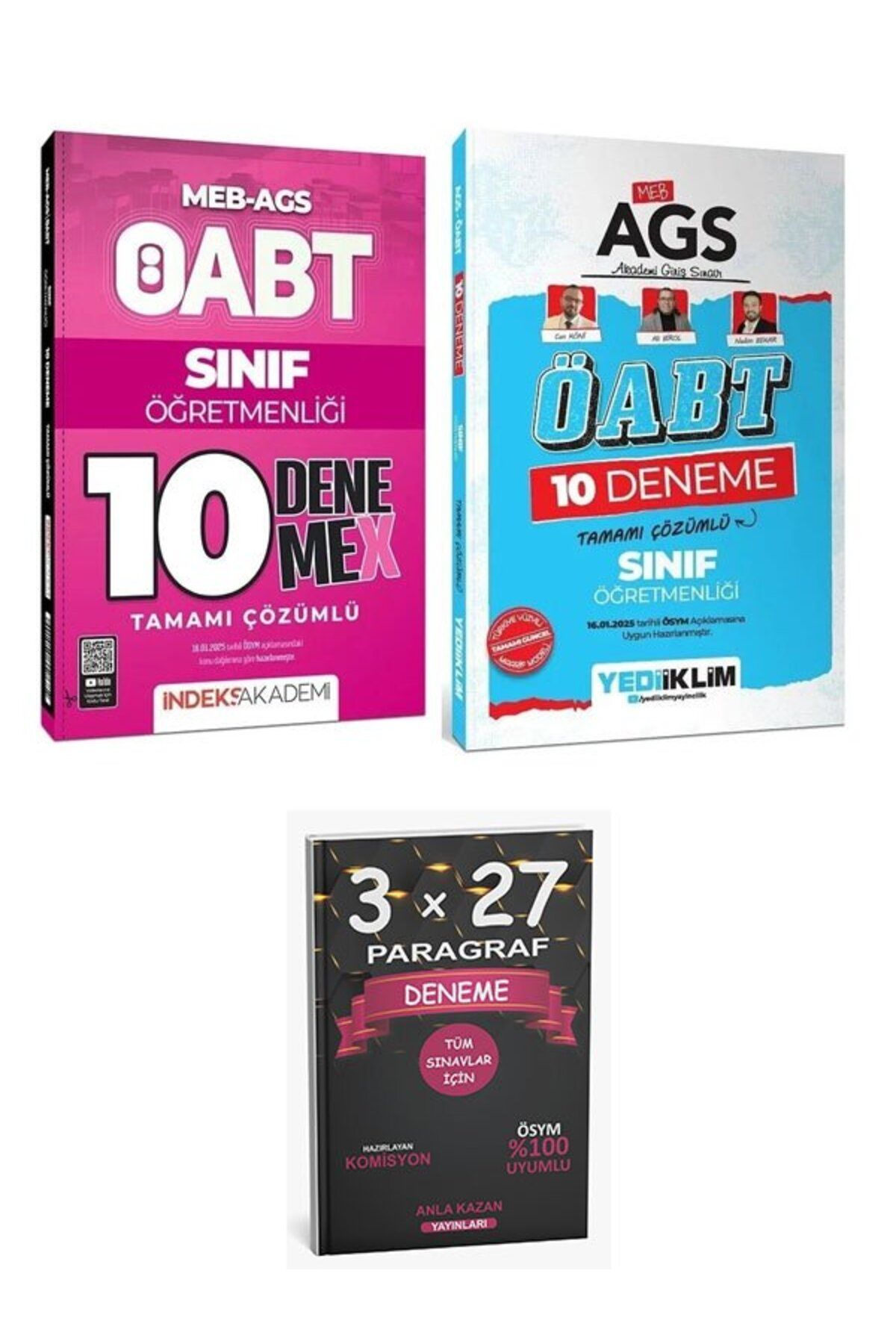 Anla Kazan Yayınları Yediiklim + İndeks ÖABT MEB-AGS Sınıf Öğretmenliği 10+10 Deneme 2 li Set +AnlaKAzan PAragraf