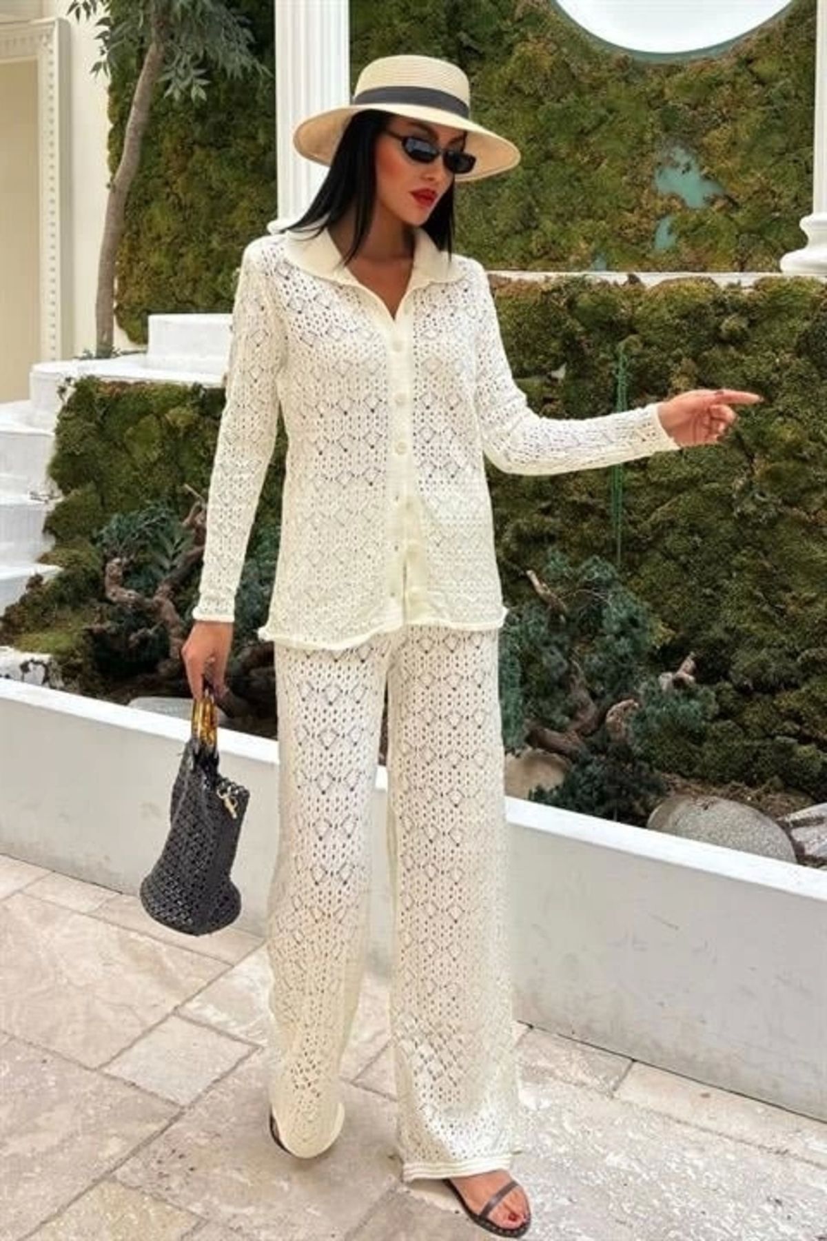 Silerra Odette Ajurlu Triko Pantolon Takım 9934