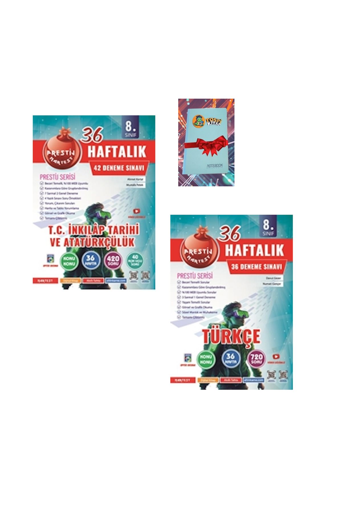 Nartest Yayınları 8. Sınıf Haftalık İNKILAP TARİHİ + TÜRKÇE Denemeleri ( NOT DEFTERİ HEDİYE)