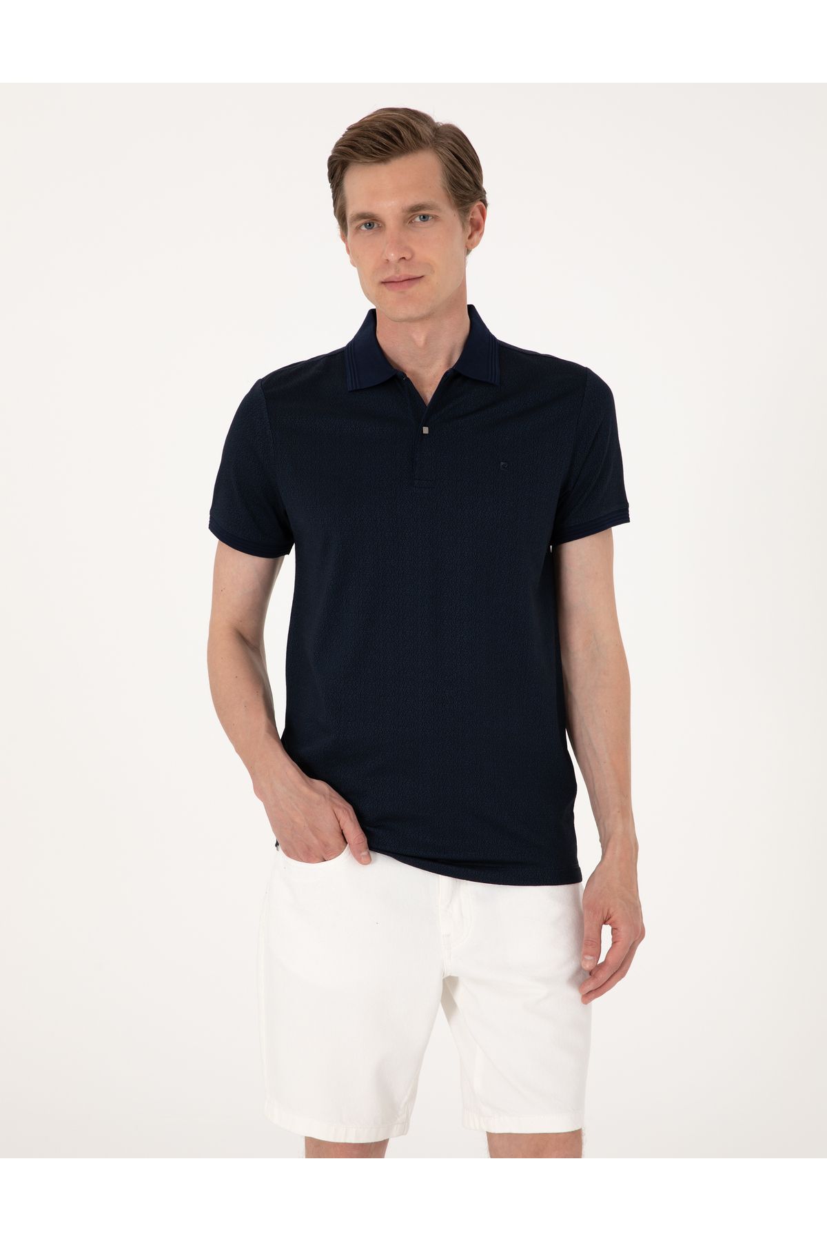 Pierre Cardin Lacivert Slim Fit Tişört 50306859-VR033