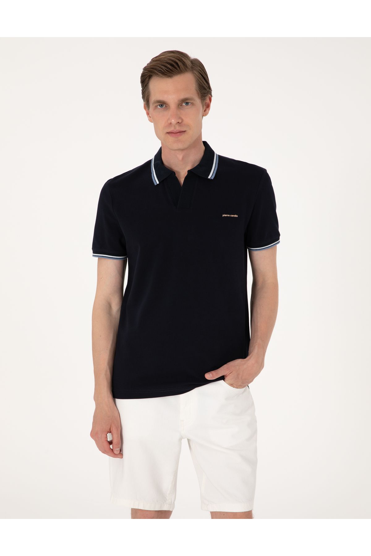 Pierre Cardin Lacivert Slim Fit Tişört 50302625-VR033