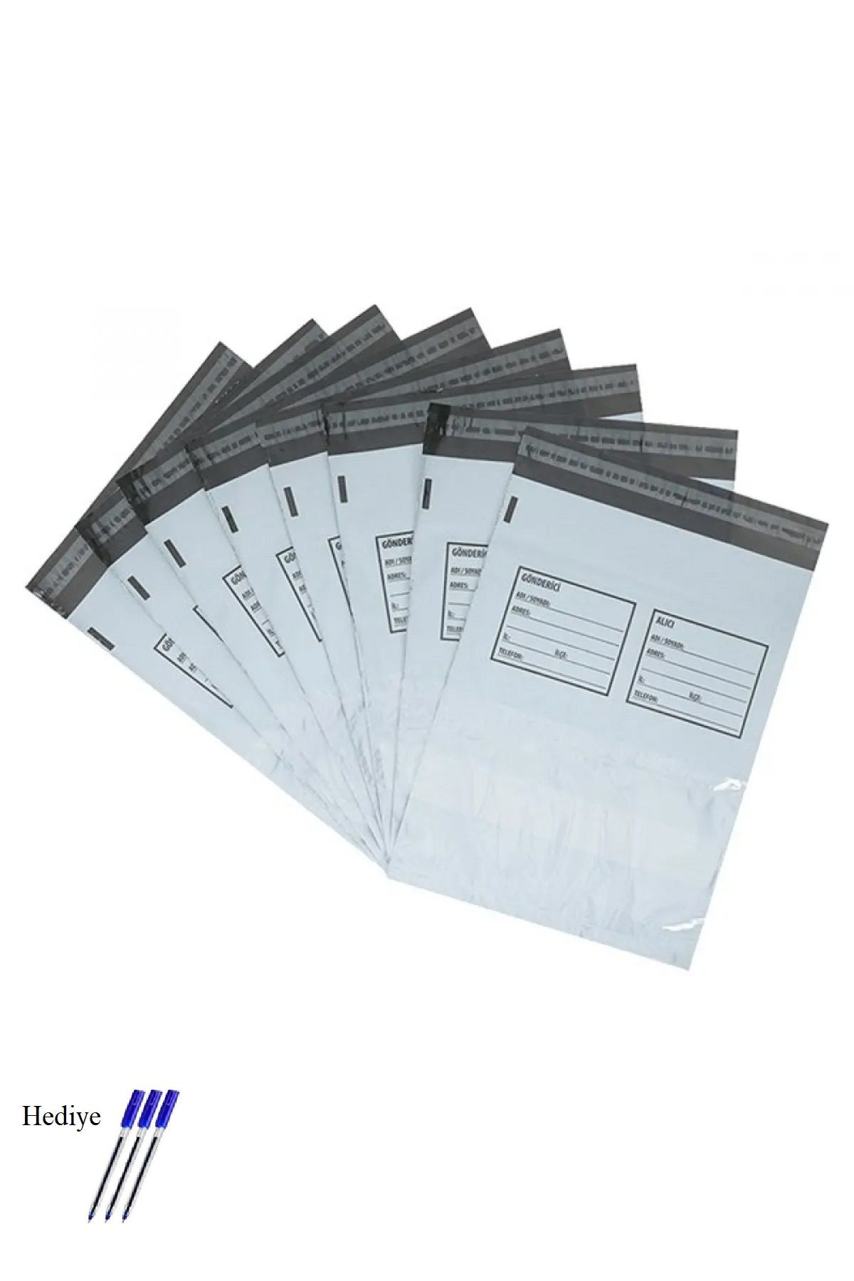 Serero Orta Boy Cepli Kargo Poşeti 30x37+5 cm - 100 Adet (40+40=80 Mikron)