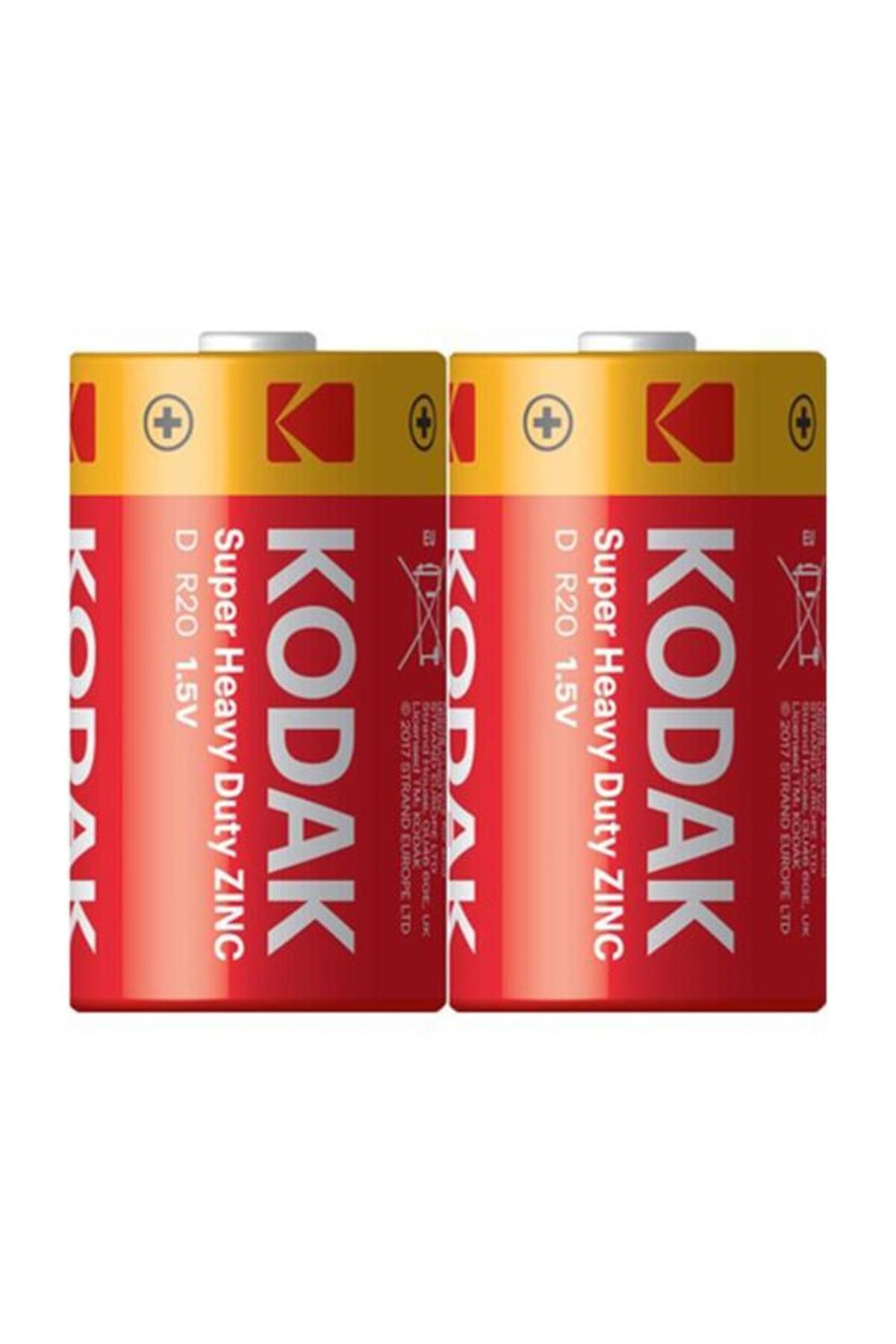 TimeStart Kodak Super Heavy DuEğitici D Boy (R20) Pil 2'li Paket