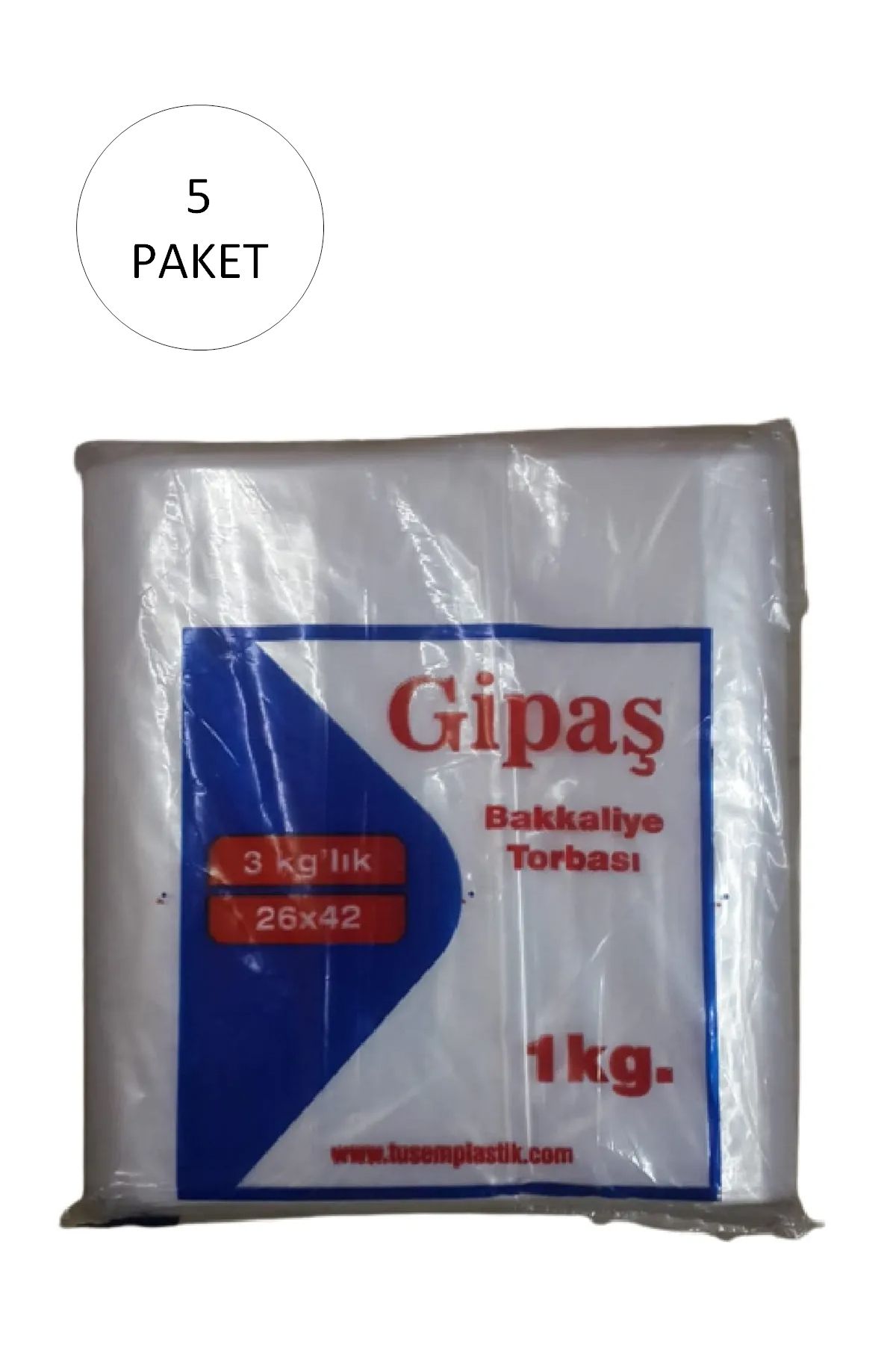 Serero Bakkaliye Naylon Torba 3'kg lık 26x42 cm 5 Paket (Takriben 825 Adet)