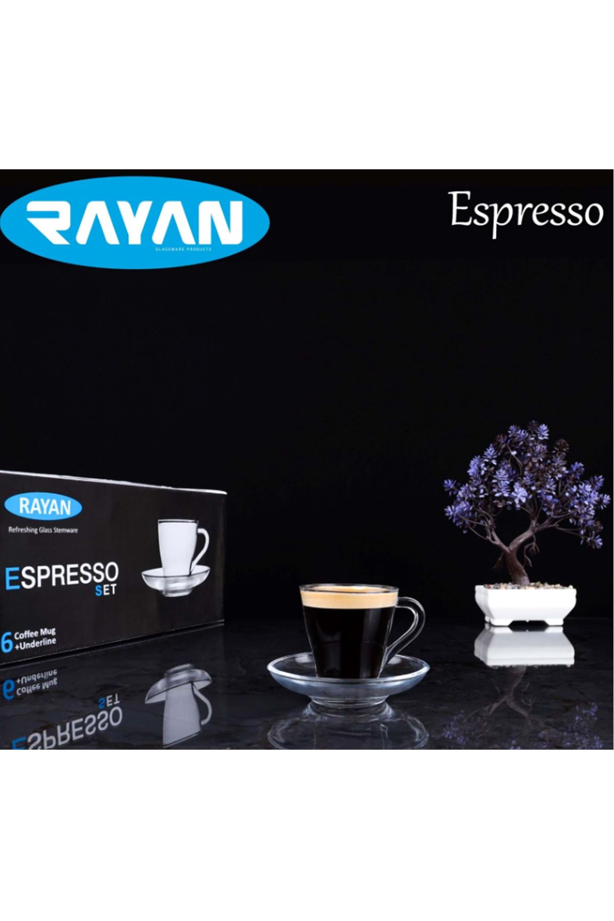Serero Rayan 6'lı Espresso Bardak Seti