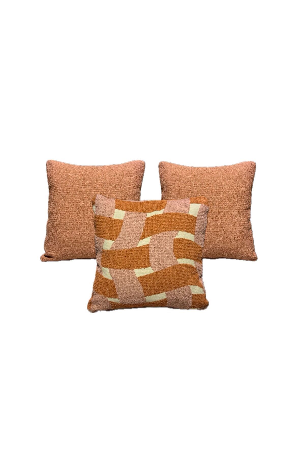 ESM Home Kum & Karamel 3’lü Kırlent Kılıfı 45x45
