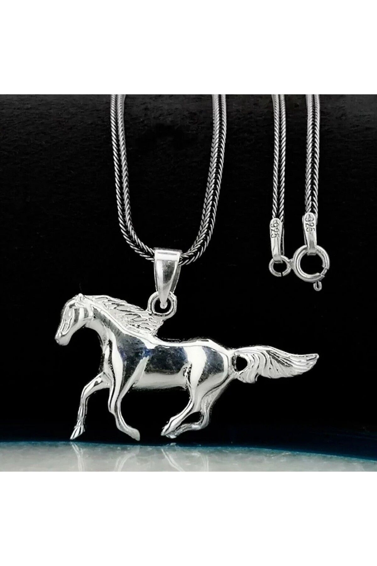 shop At Tasarımlı Kalın Zincirli 925 Ayar Gümüş Erkek Kolye