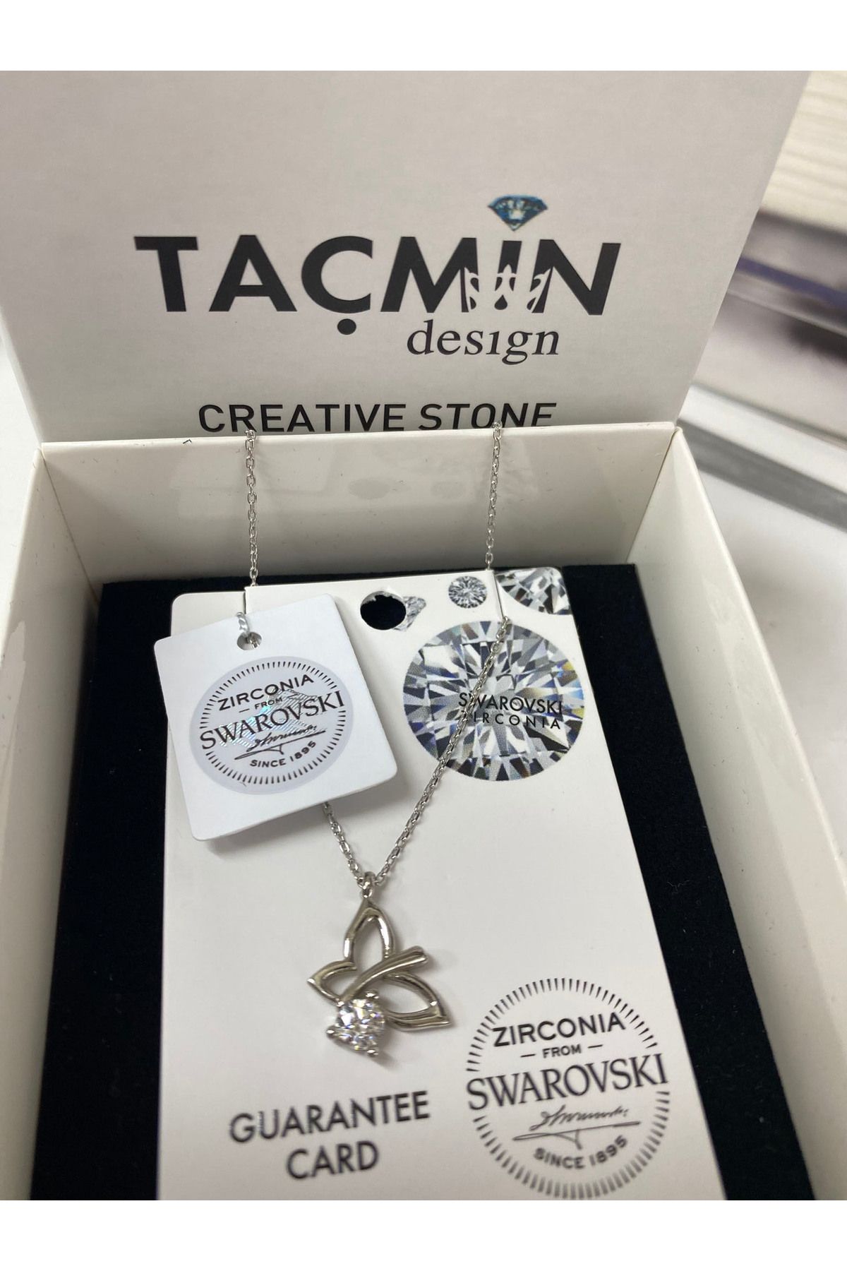 TAÇMİN DESIGN Taçmin Zirkon Kadın Kelebek Kolye