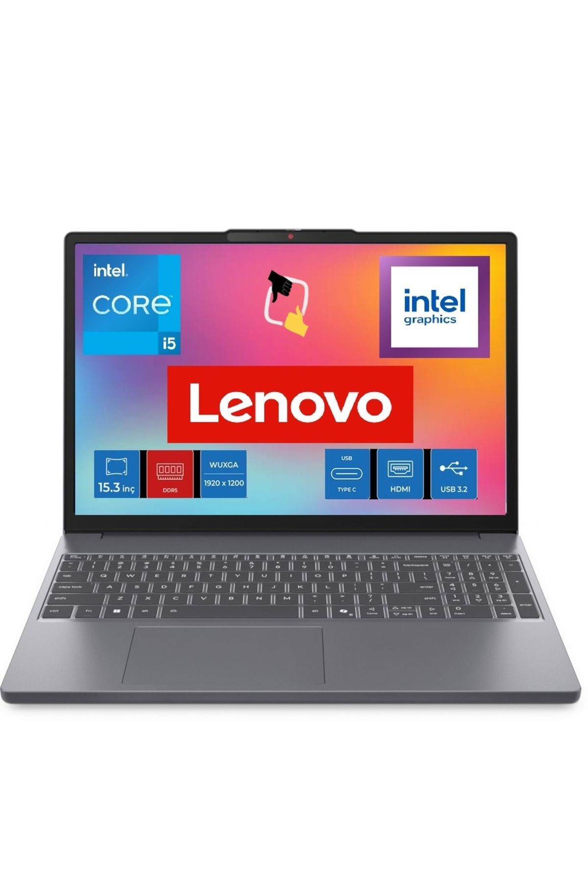 LENOVO Ideapad Slim 3 i5 13420H 16GB 1TB SSD W11P 15.3" WUXGA Laptop 83K1004ETR + CsrTech Çanta