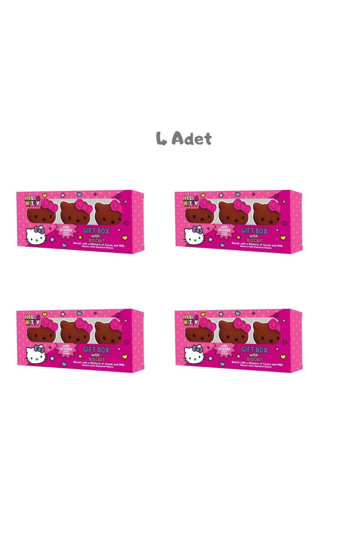 Hello Kitty Hediyeli Büsküvi Çikolata (18 Gr.) 4 Adet