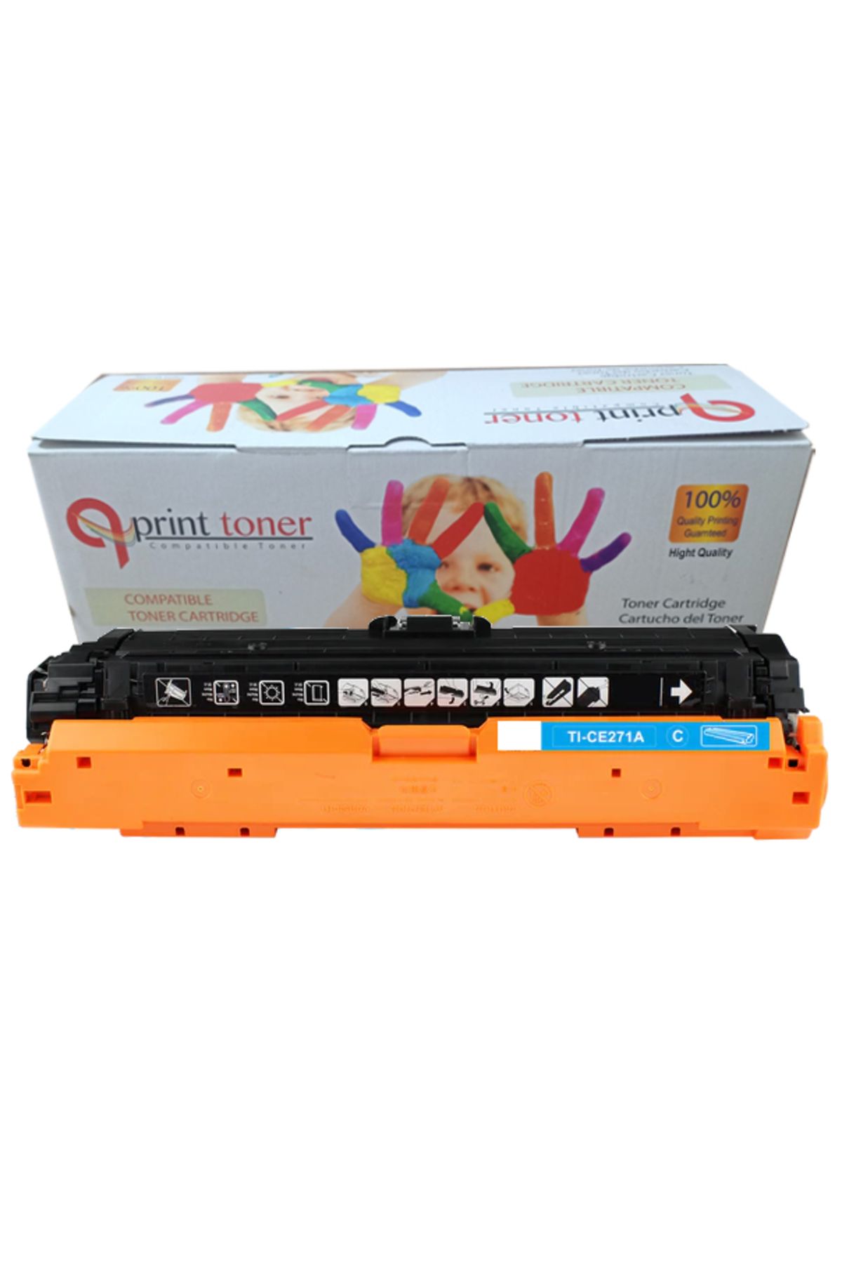 QPRİNT TONER COMPATİBLE TONER QPRİNT TONER HP CE741A MAVİ MUADİL TONER 650A CY CE271A CE341A CP5220 CP5225 M750 M775