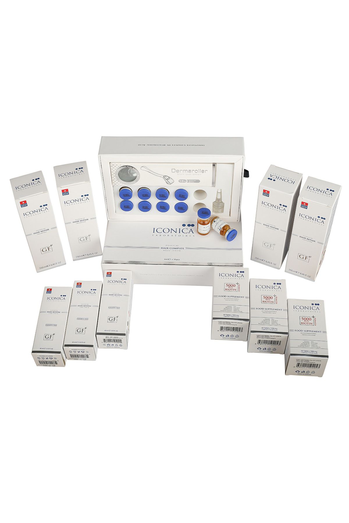 ICONICA SAÇ DÖKÜLMESİNE KARŞI 6 AYLIK SET (ŞAMPUAN,TABLET,SPREY, MEZOTERAPİ SET )