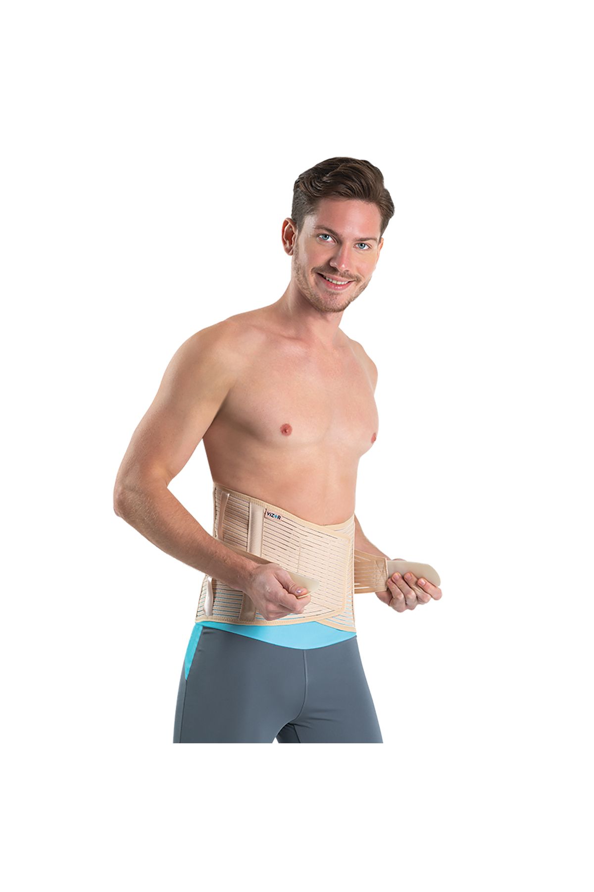 VİZOR Vizor - Lumbostad Korse Çelik Balenli (26 cm) CODE 260-K
