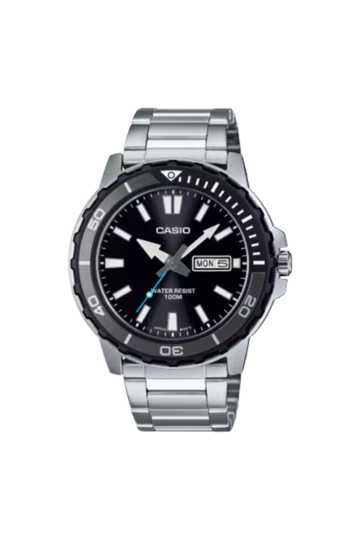 Casio-CASIO Men's Analog Black Dial Watch - MTD-125D-1A3VDF 1