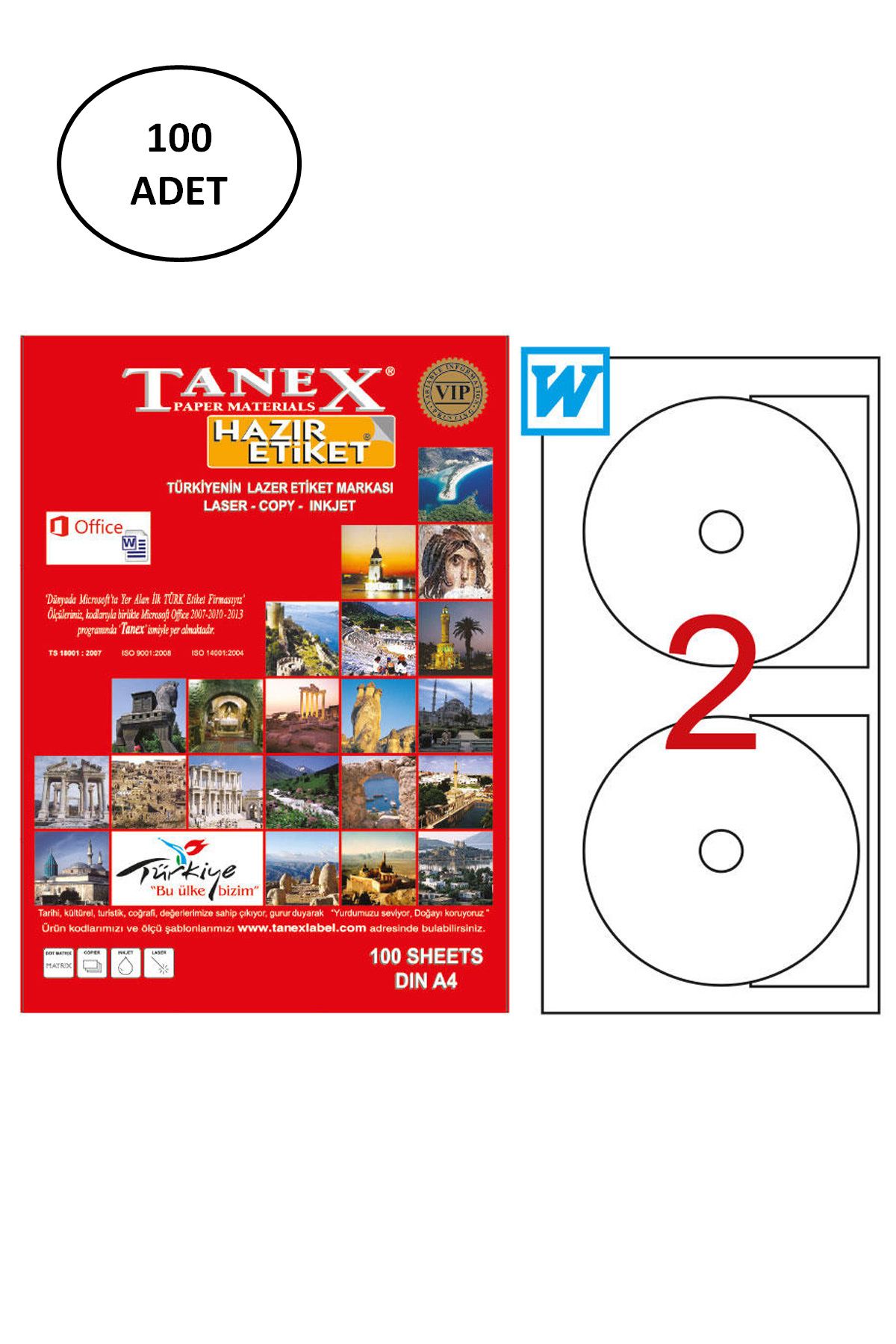 Serero Tanex Laser Etiket 100 Lü 117mm