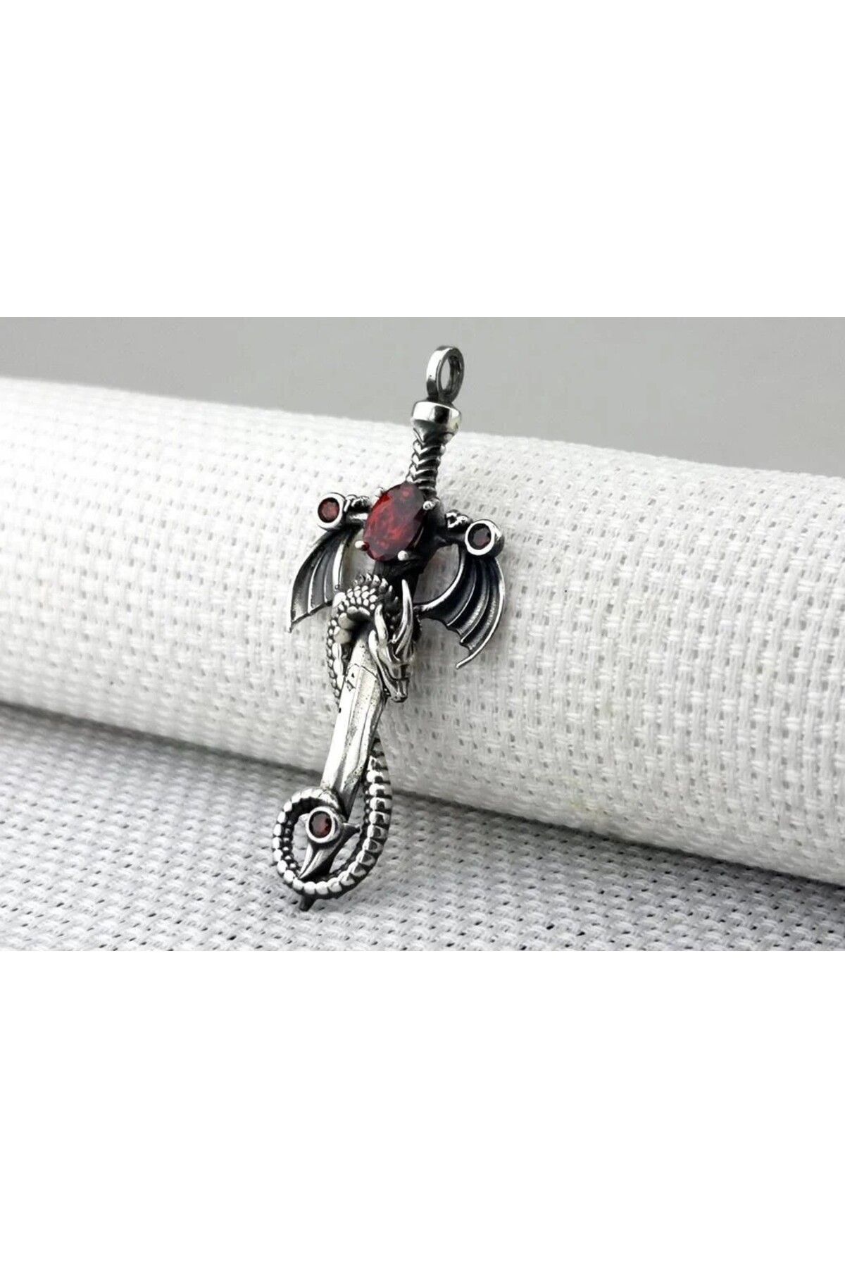 shop Ejderha Şovalye Model zirkon taşlı 925 Ayar Gümüş Erkek Kolye Ucu
